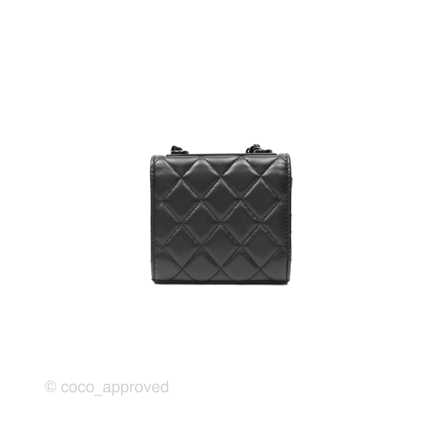 Chanel Mini Trendy CC Clutch With Chain Quilted So Black Lambskin