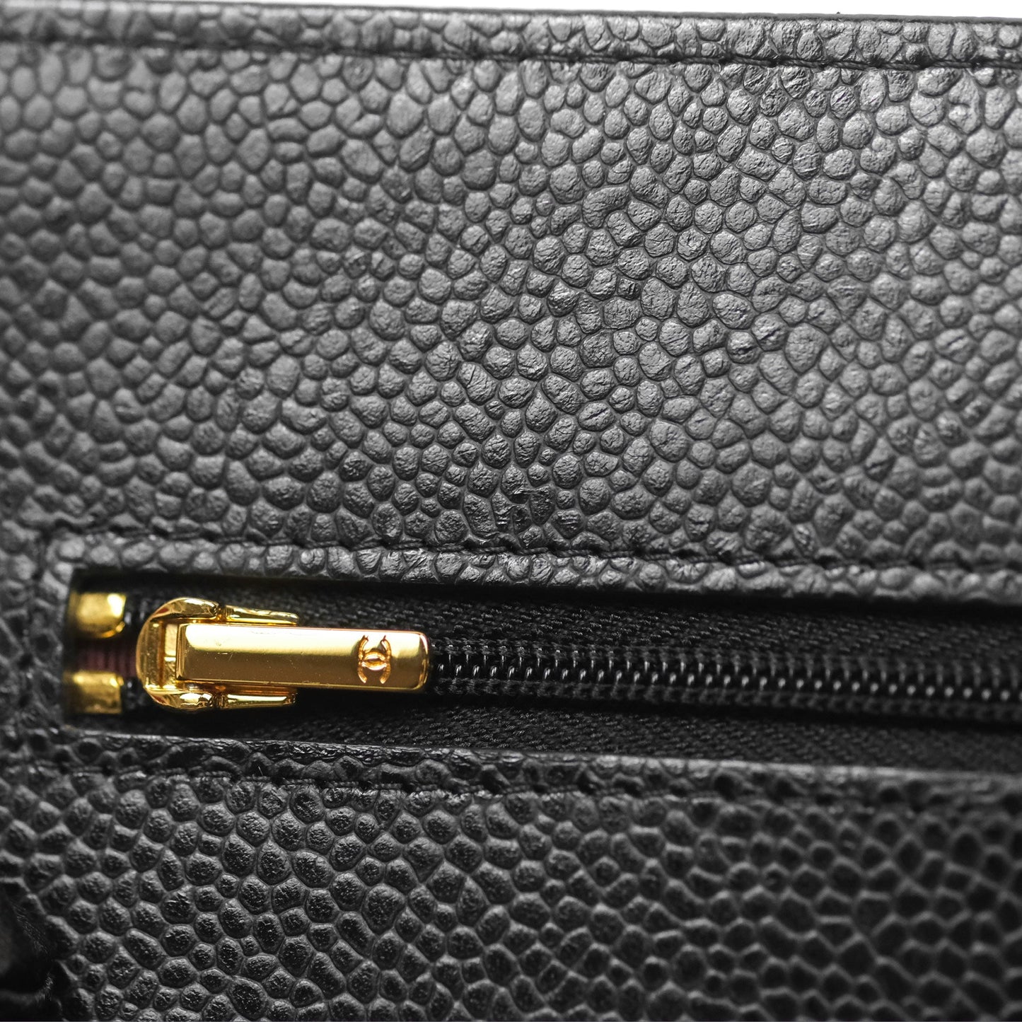 Chanel Classic Quilted Wallet On Chain WOC Black Caviar Gold Hardware