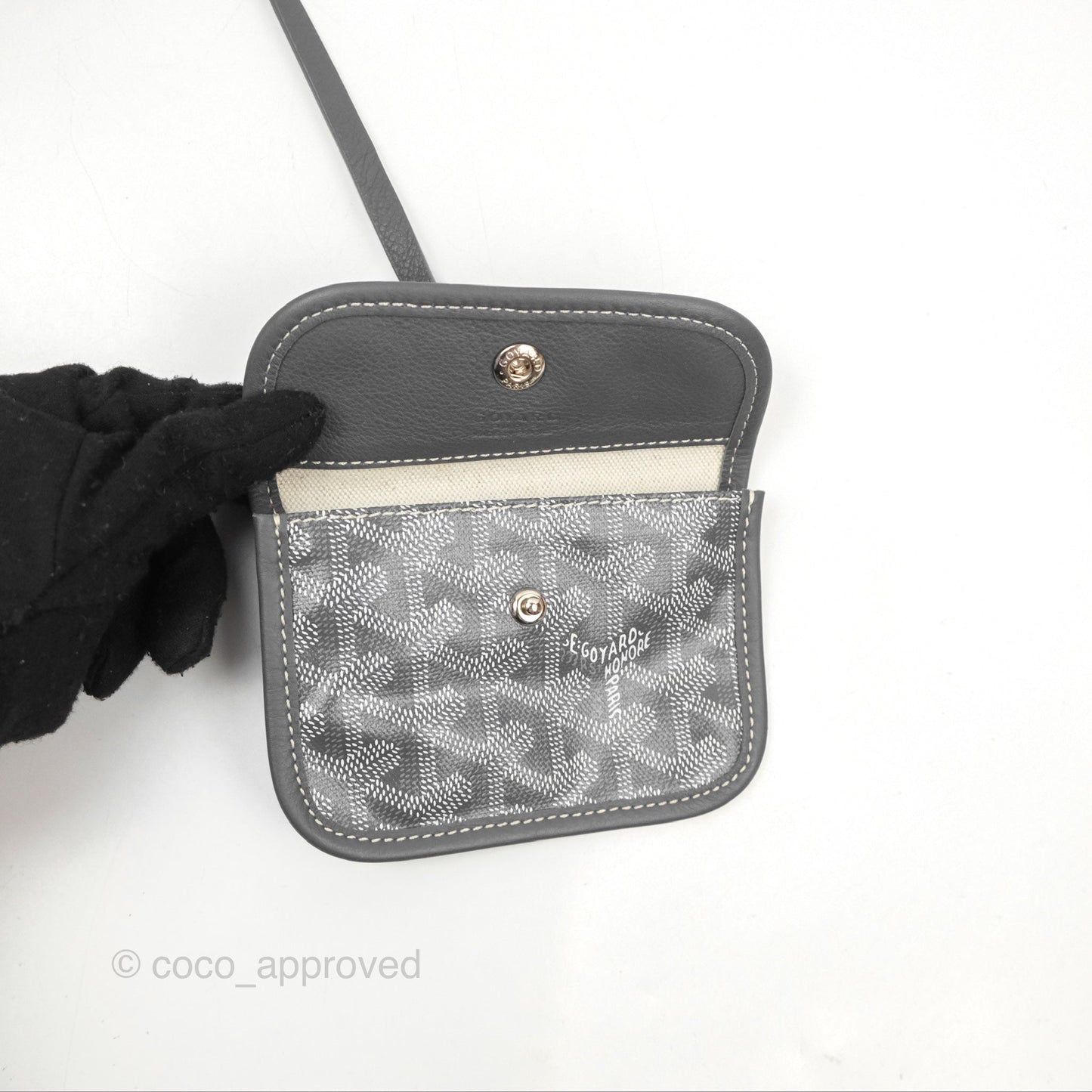 Goyard Anjou Mini Bag Goyardine Canvas Grey