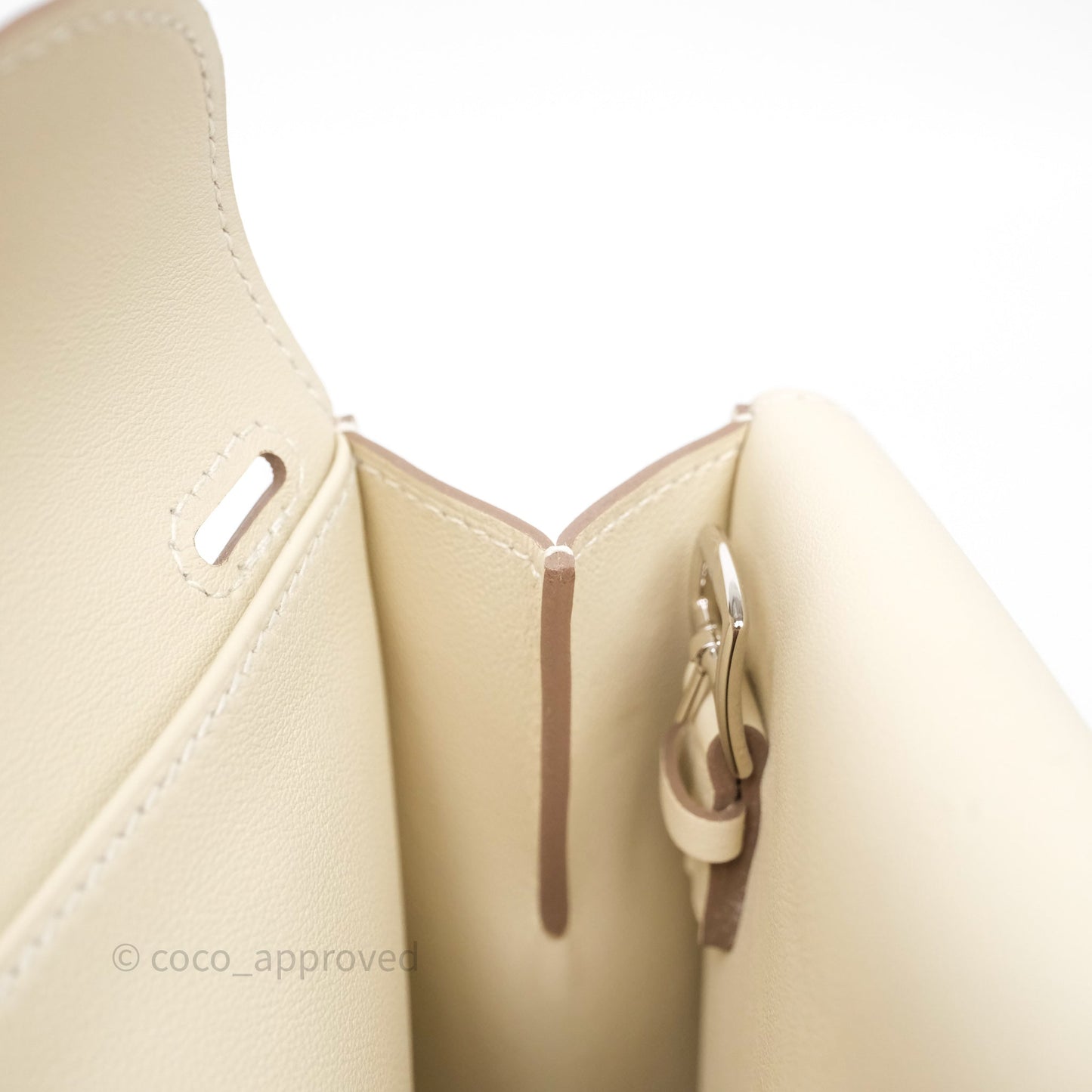 Hermès Halzan 22 Mini Craie 10 Swift Palladium Hardware