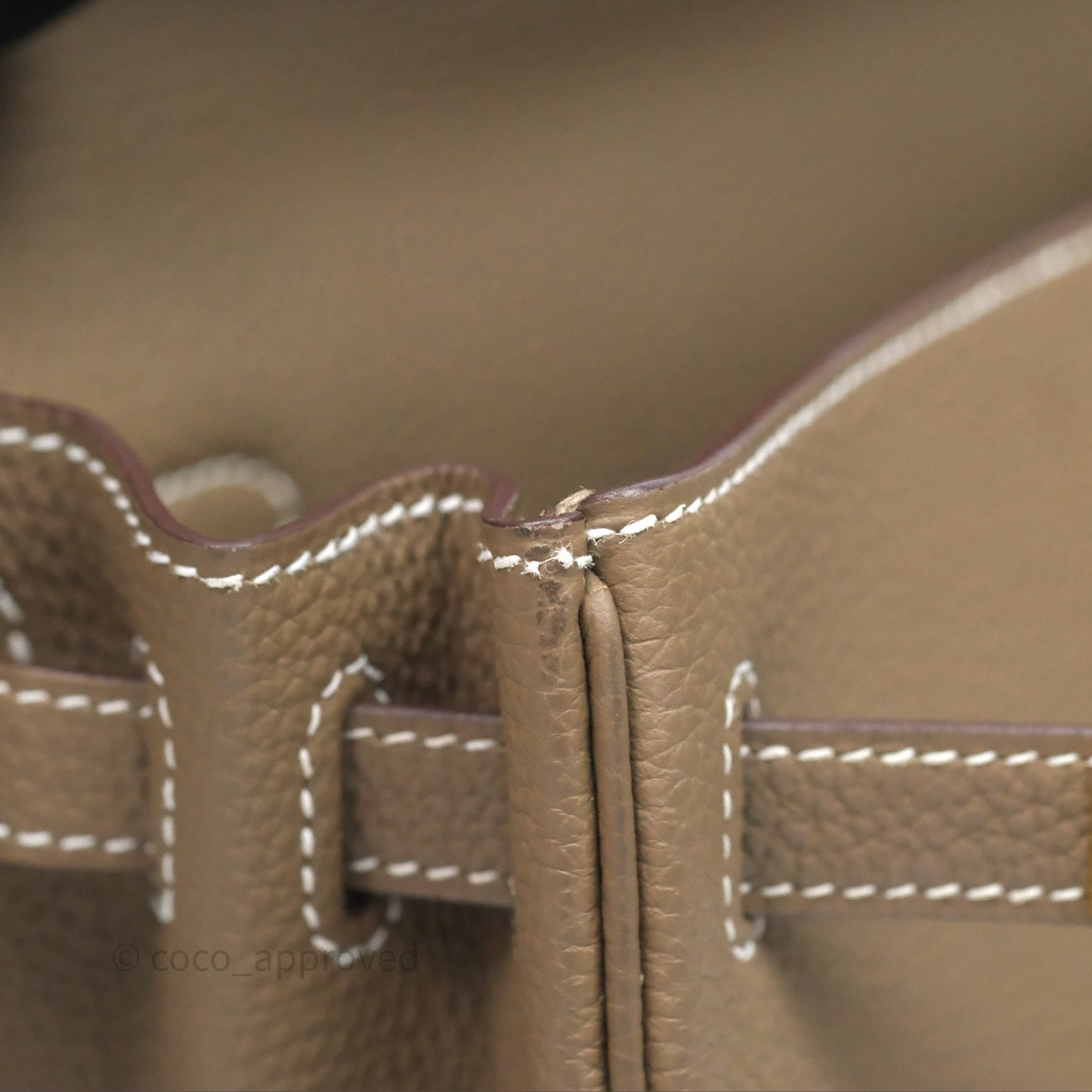 Hermès Retourne Kelly 25 Etoupe 18 Togo Gold Hardware
