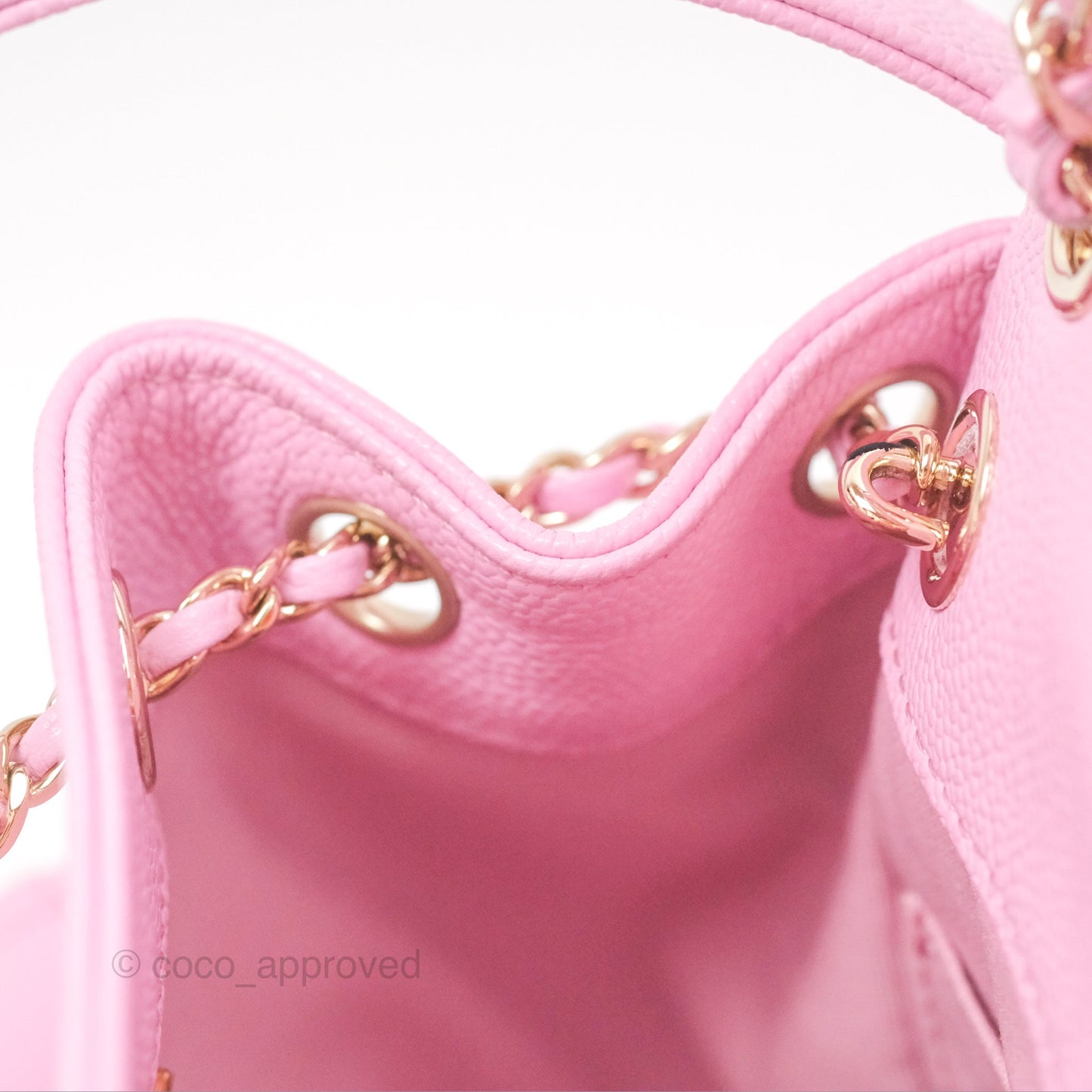 Chanel Mini Duma Backpack Pink Caviar Gold Hardware 23P