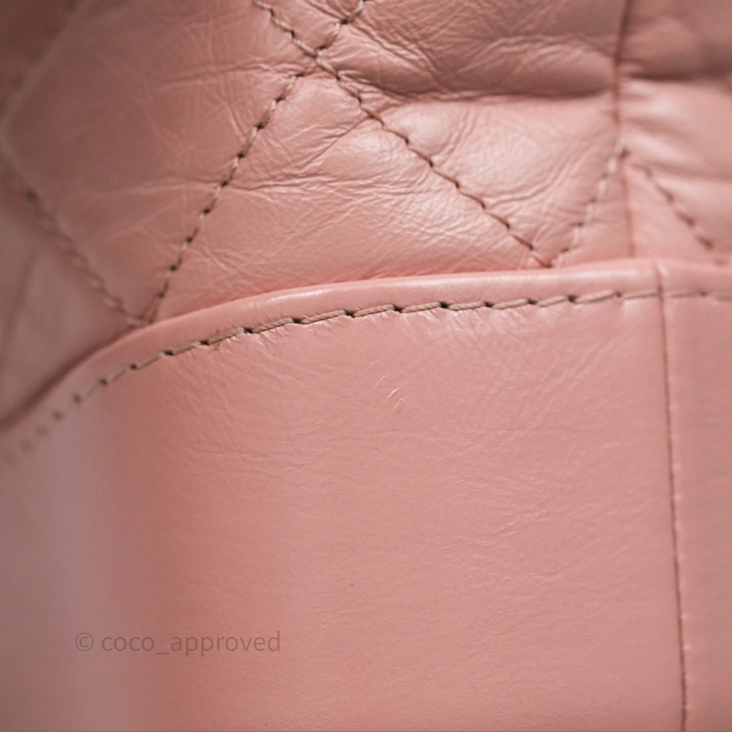 Chanel Small Gabrielle Hobo Quilted Pink Aged Calfskin