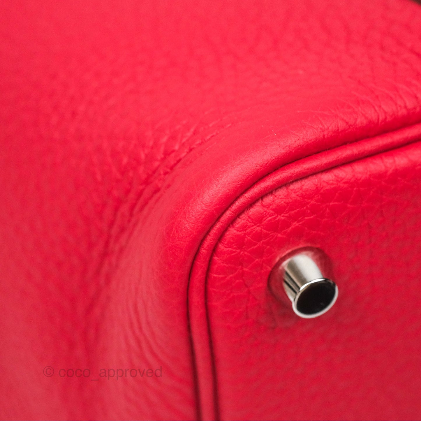 Hermès Picotin Lock 18 Vermillon Taurillon Clemence Palladium Hardware