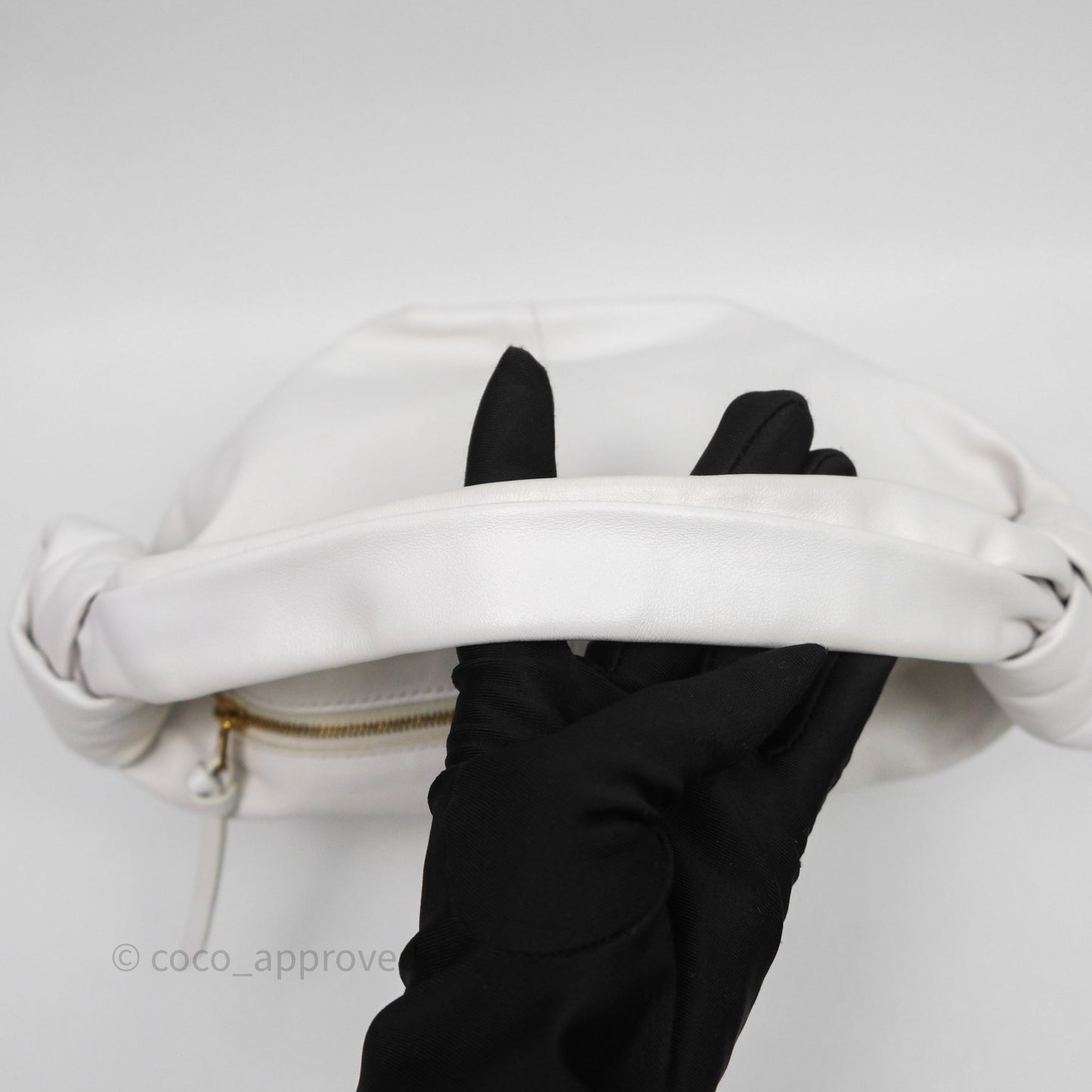 Bottega Veneta Double Knot Leather White Bag
