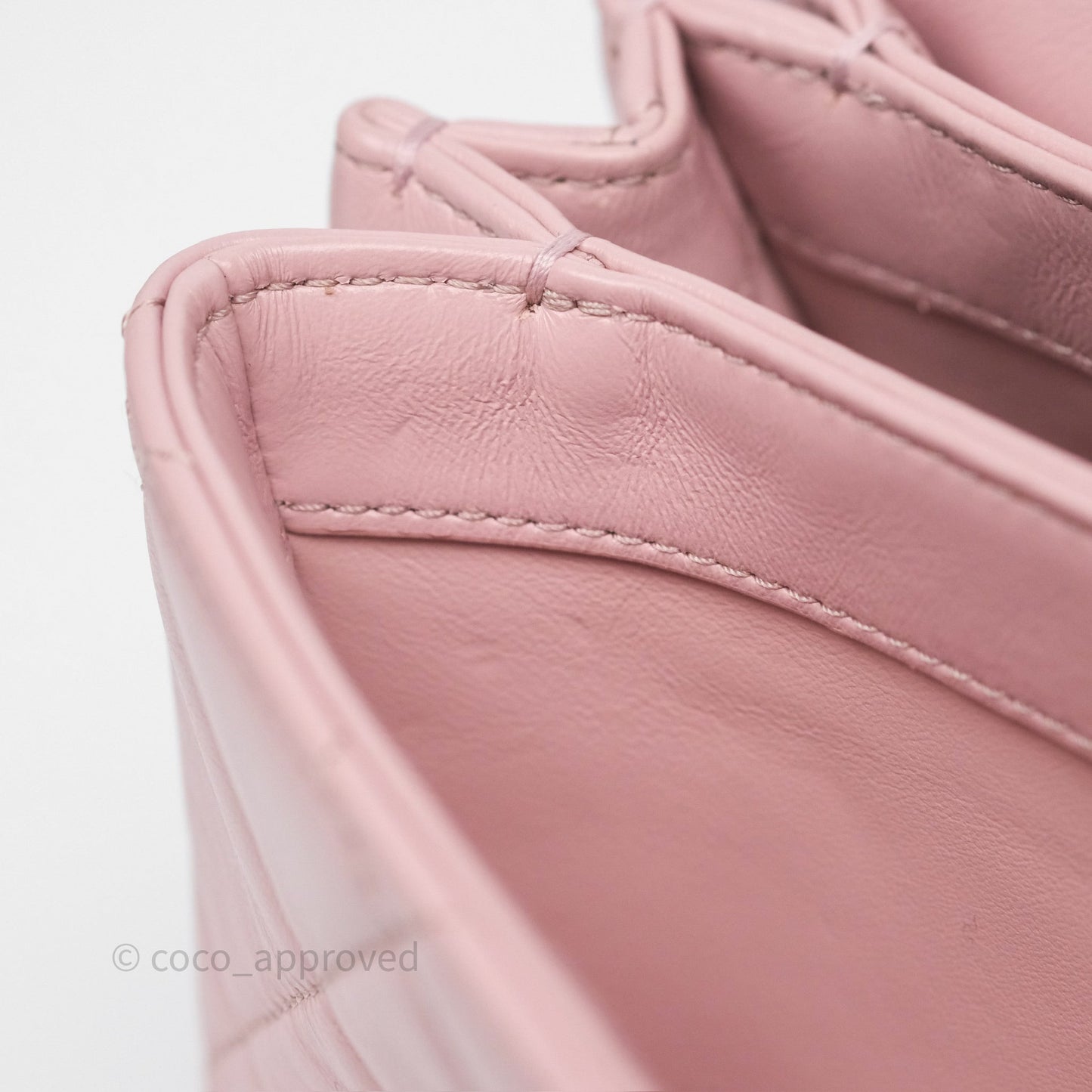 Chanel Mini Color Match Flap Quilted Pink Lambskin Aged Gold Hardware