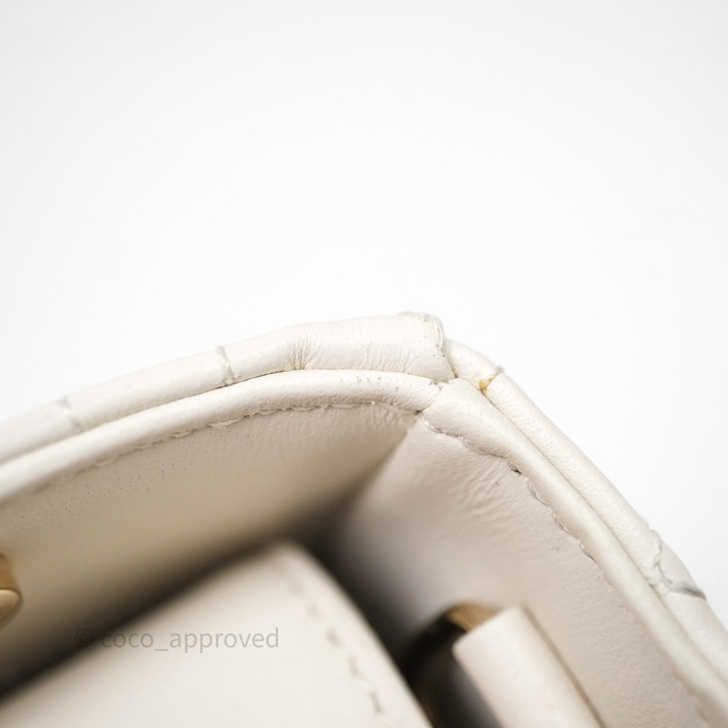Christian Dior Micro Lady D-Joy Bag Latte Cannage Lambskin Gold Hardware