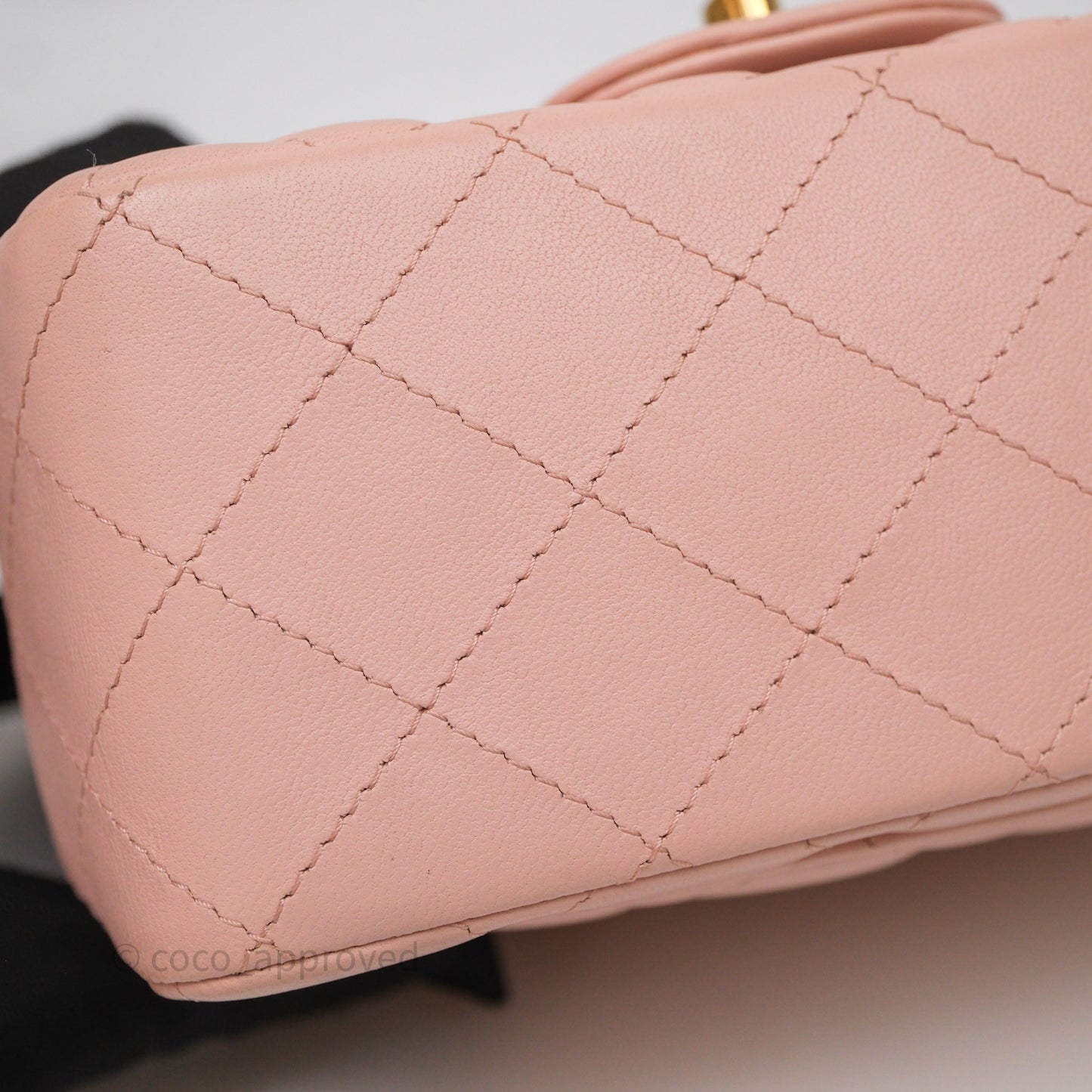Chanel Mini Square Flap Quilted Pink Lambskin Gold Hardware
