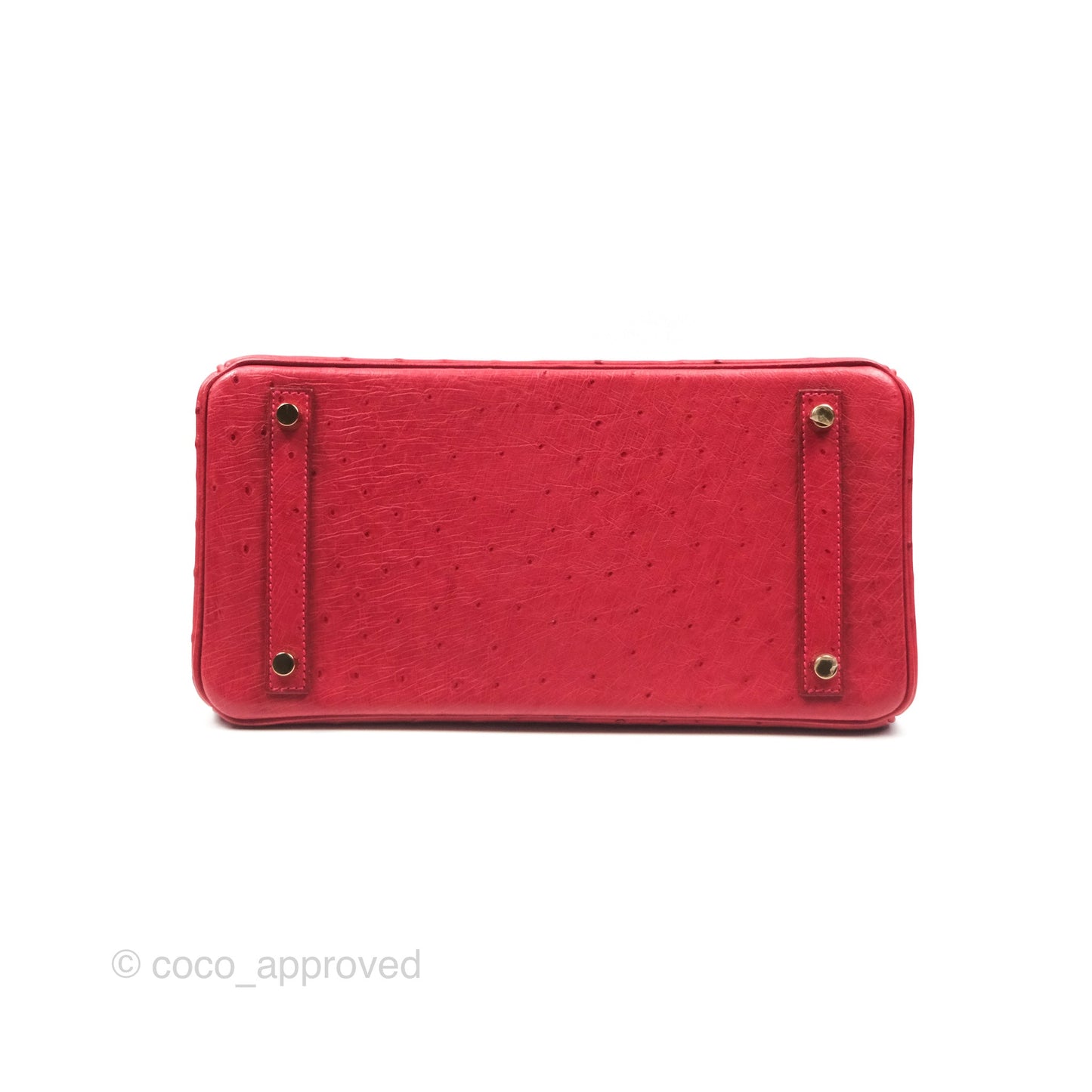 Hermès Birkin Retourne 30 Rouge Vif 53 Ostrich Gold Hardware