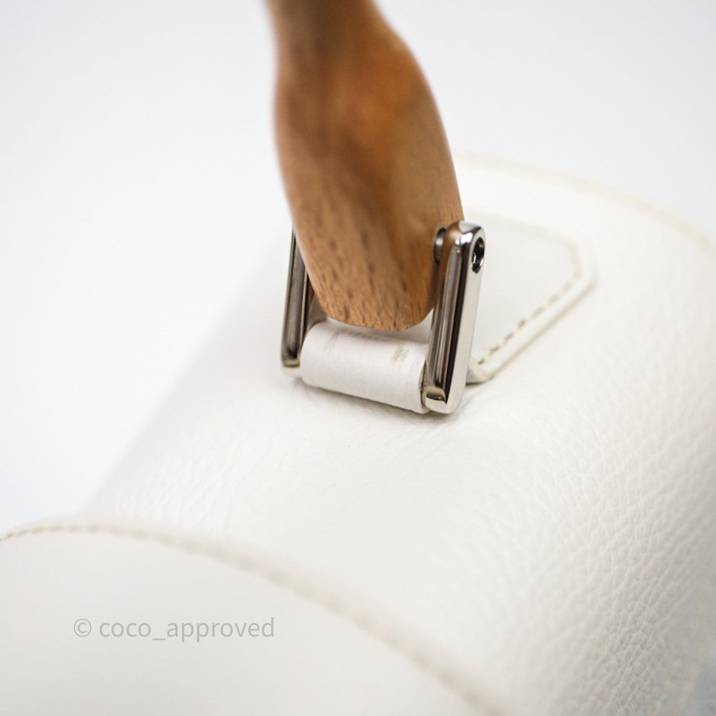 Goyard Saïgon Mini Bag Chevroches Calfskin White Silver Hardware