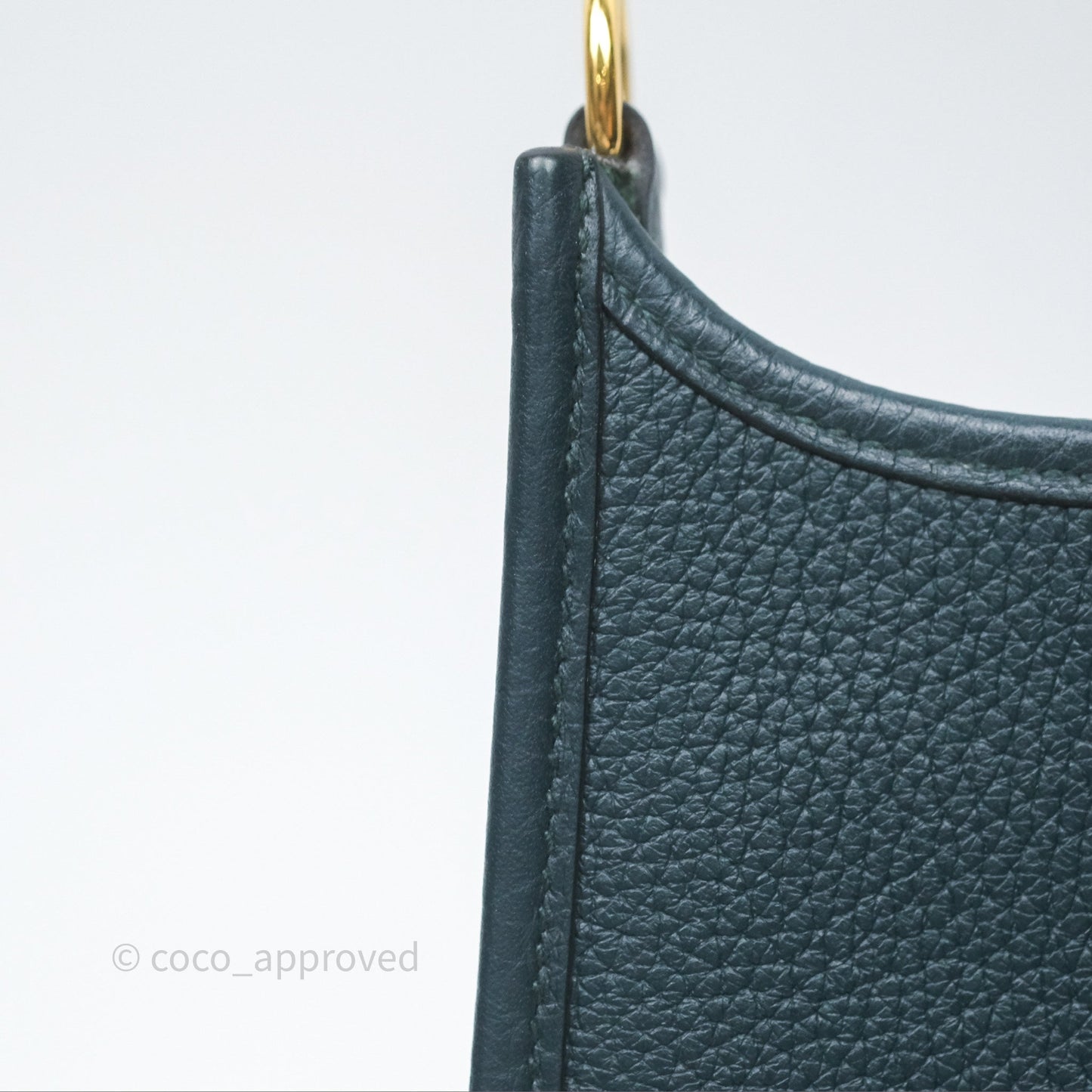 Hermès Mini Evelyne 16 Vert Cypres 6O Clemence Gold Hardware