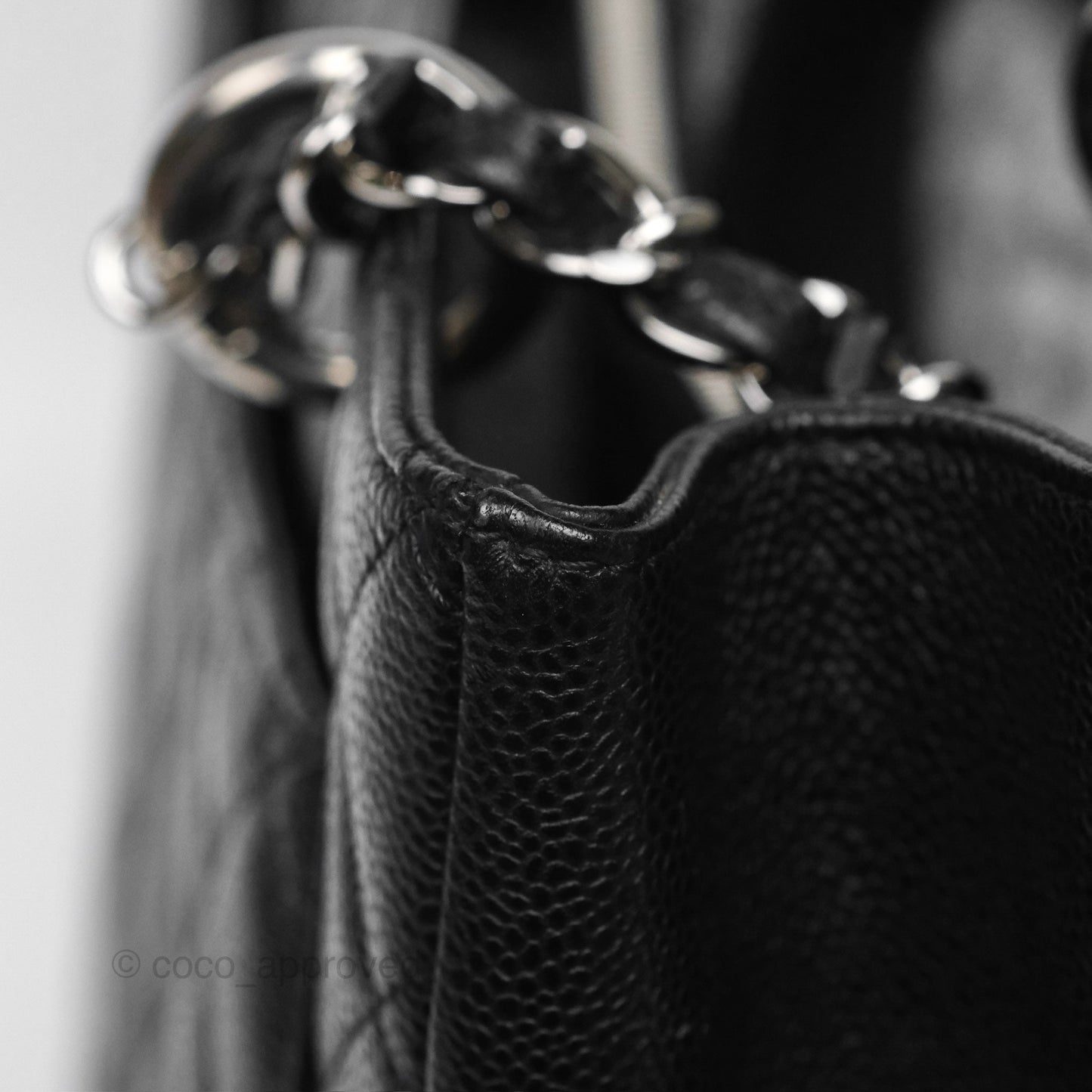 Chanel GST Black Caviar Silver Hardware