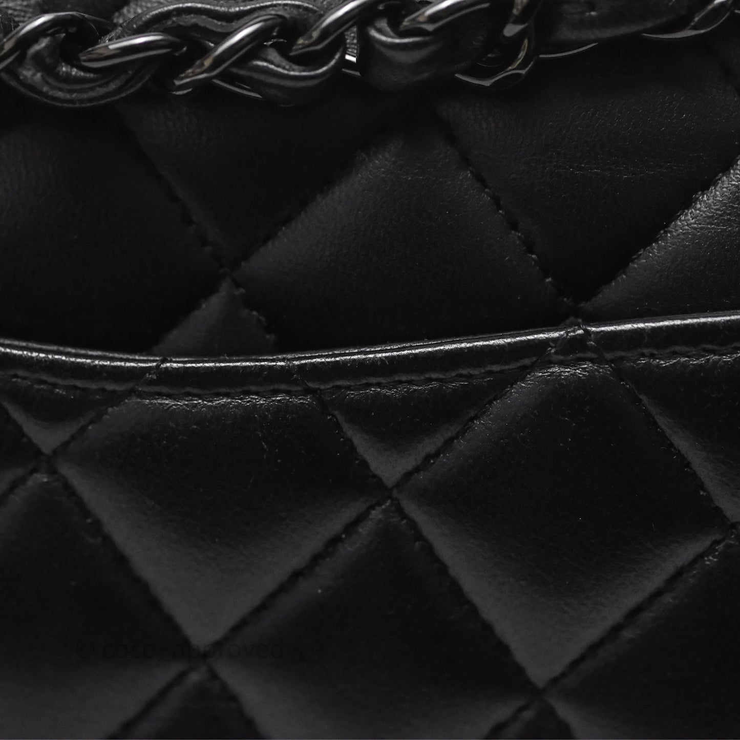 Chanel Classic Quilted M/L Medium Double Flap So Black Lambskin