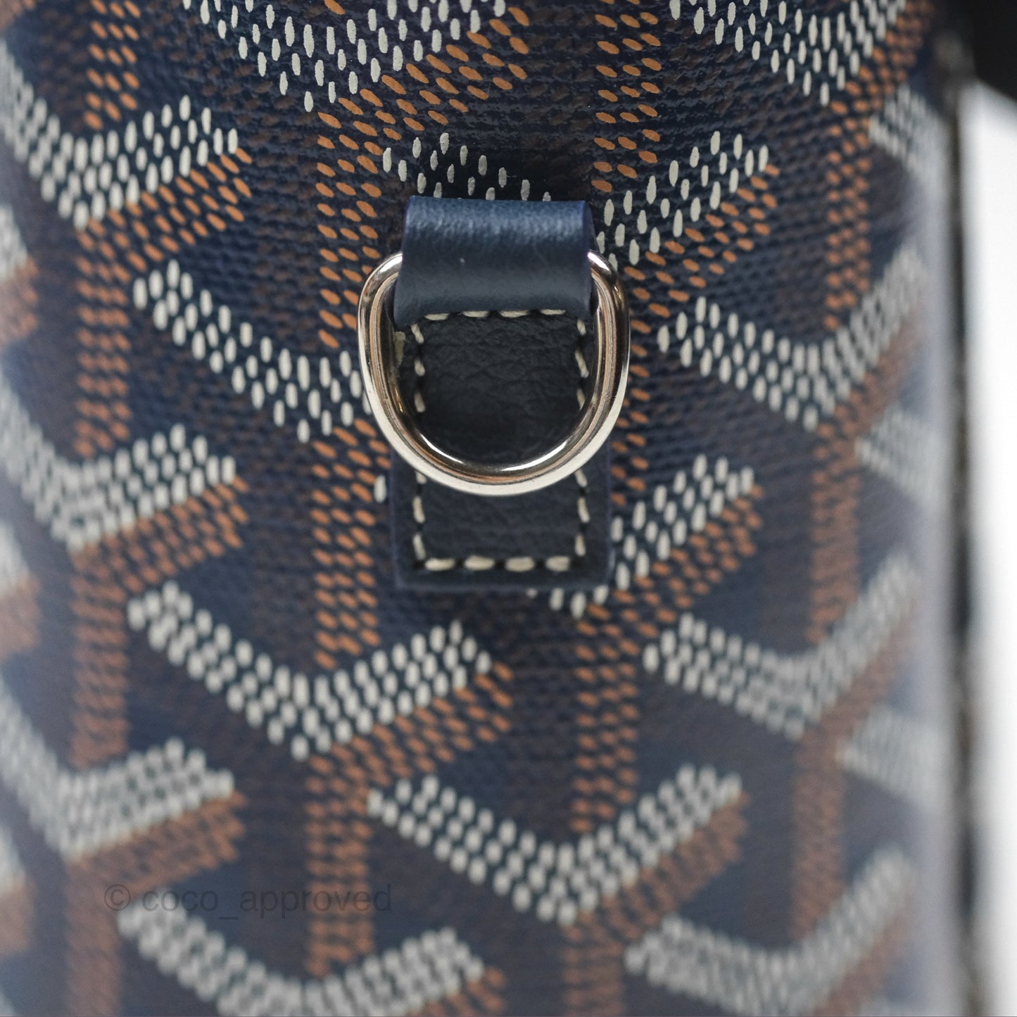 Goyard Mini Alpin Backpack Navy Blue Goyardine Calfskin