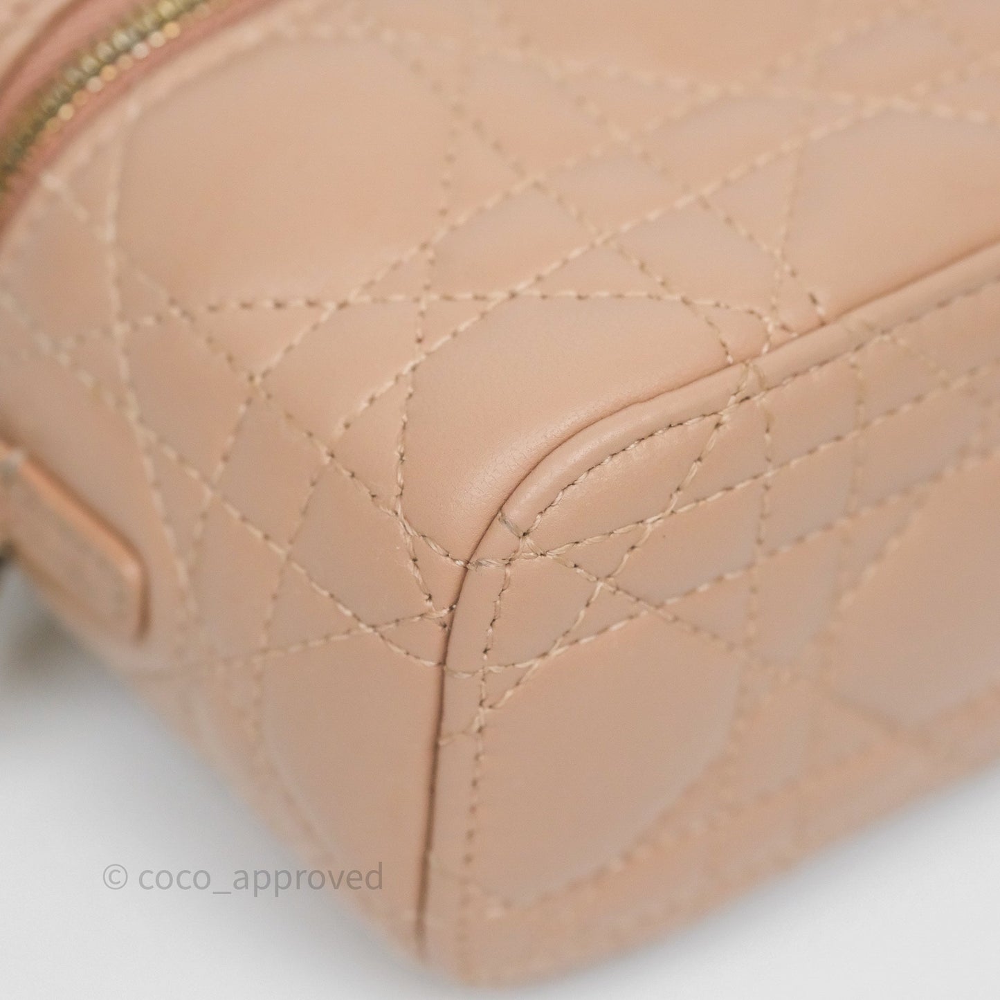 Dior Micro Lady Dior Vanity Case Rose Des Vents Pink Cannage Lambskin