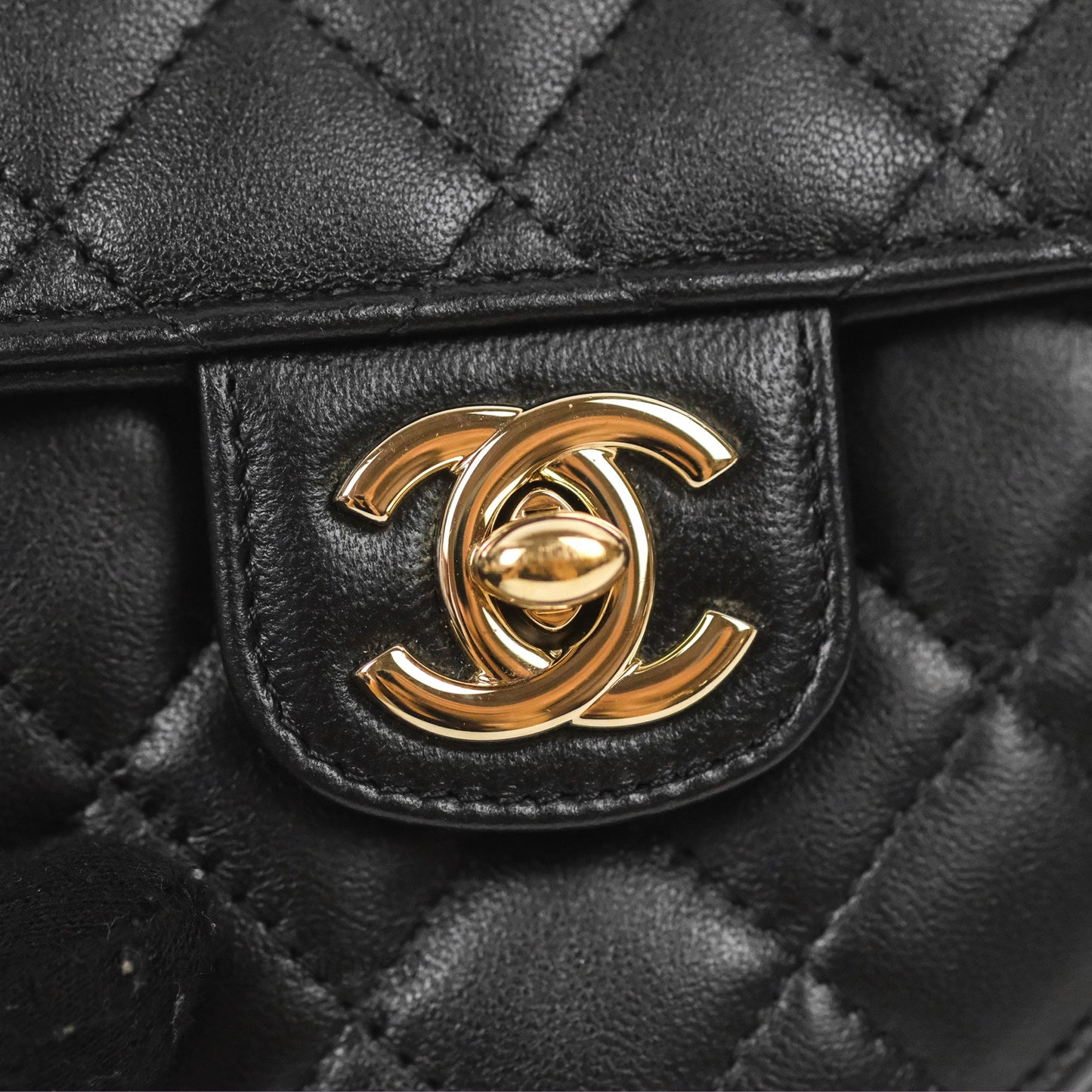 Chanel Small Heart Bag Black Lambskin Gold Hardware 22S