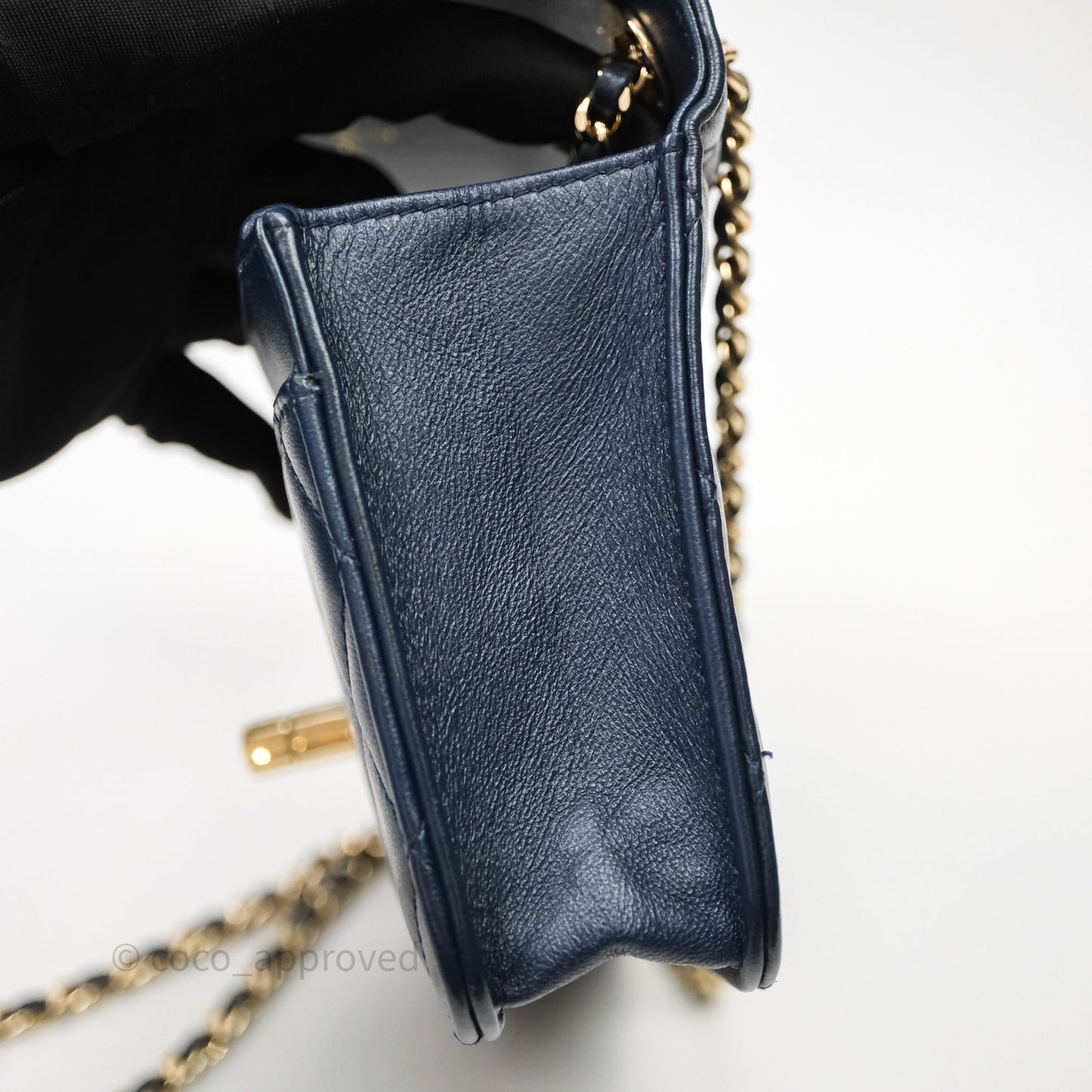 Chanel Trendy CC WOC Wallet On Chain Navy Lambskin Gold Hardware