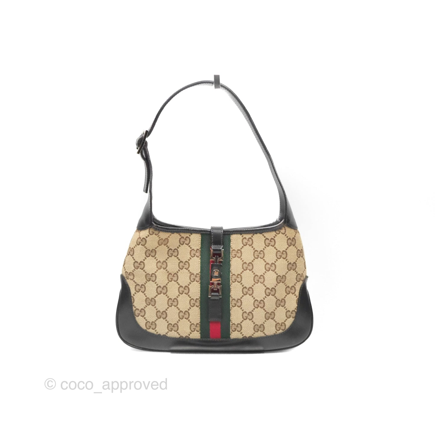 Gucci Vintage Jackie Shoulder Bag Beige/Brown GG Supreme Canvas