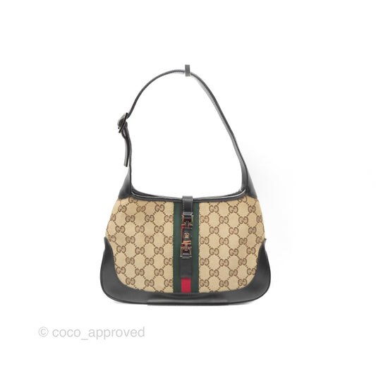 Gucci Vintage Jackie Shoulder Bag Beige/Brown GG Supreme Canvas