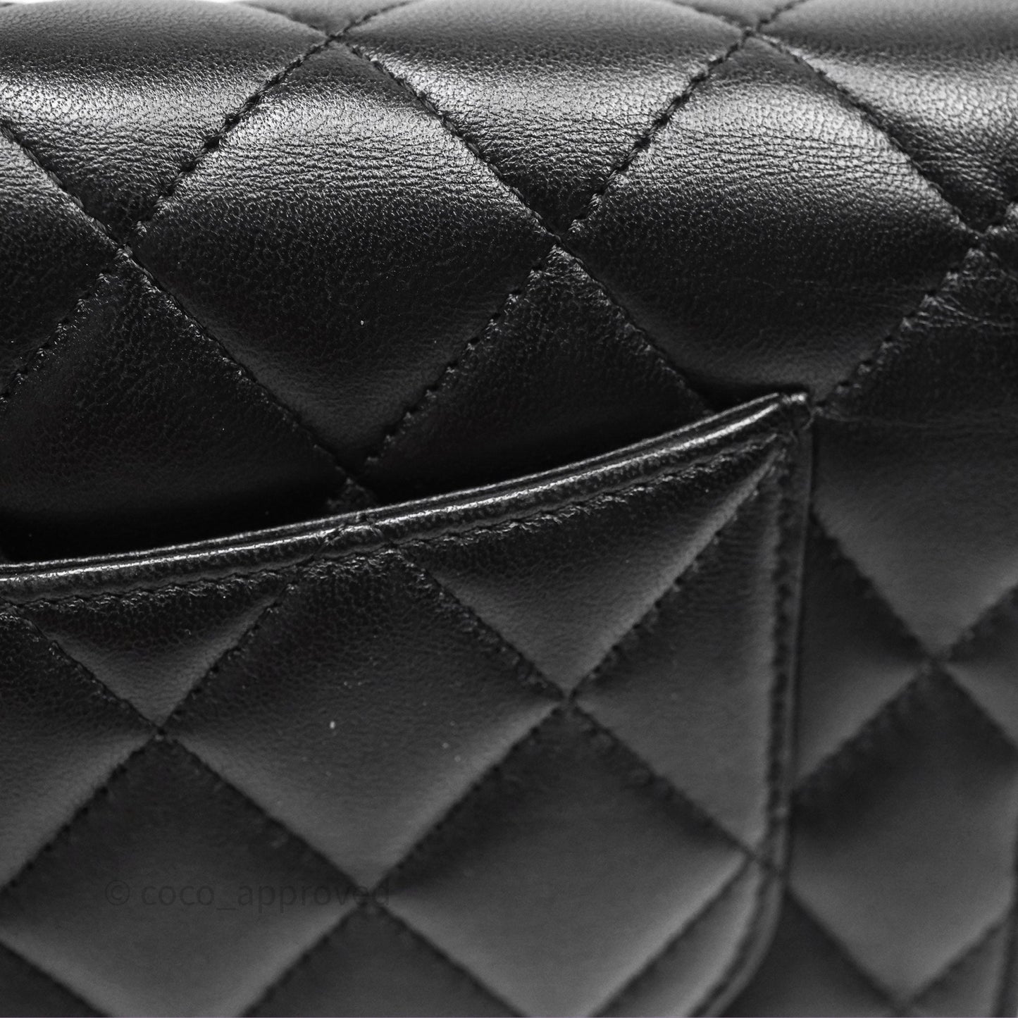 Chanel Quilted WOC Black Lambskin Silver Hardware