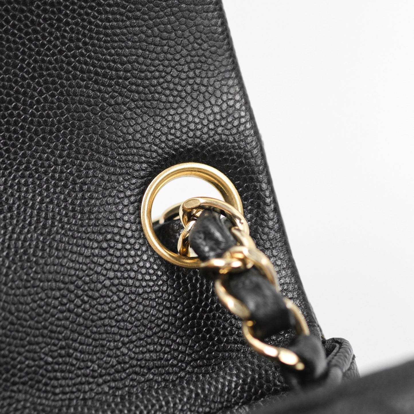 Chanel Quilted Mini Square Flap Black Caviar Gold Hardware