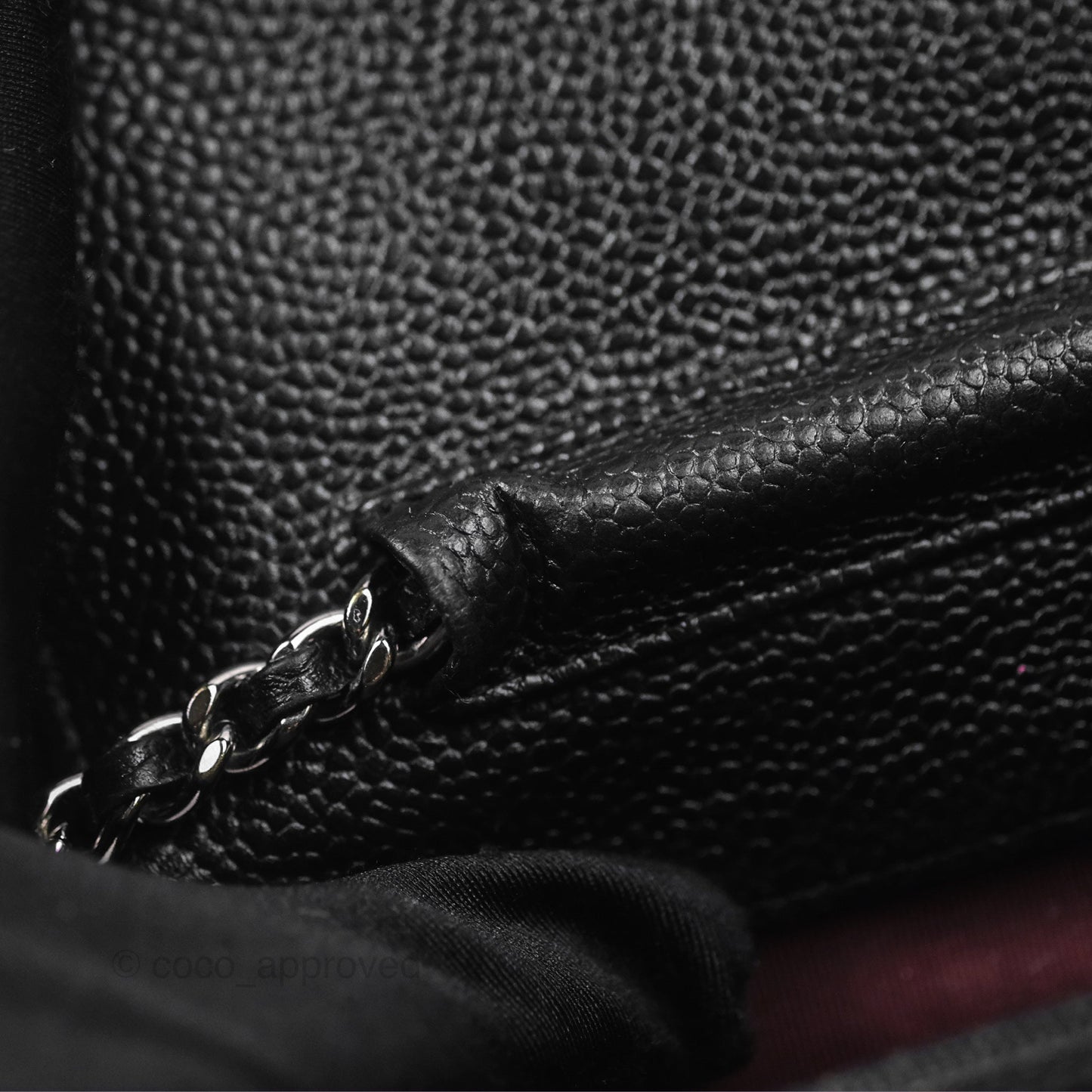 Chanel Quilted Classic WOC Black Caviar Silver Hardware
