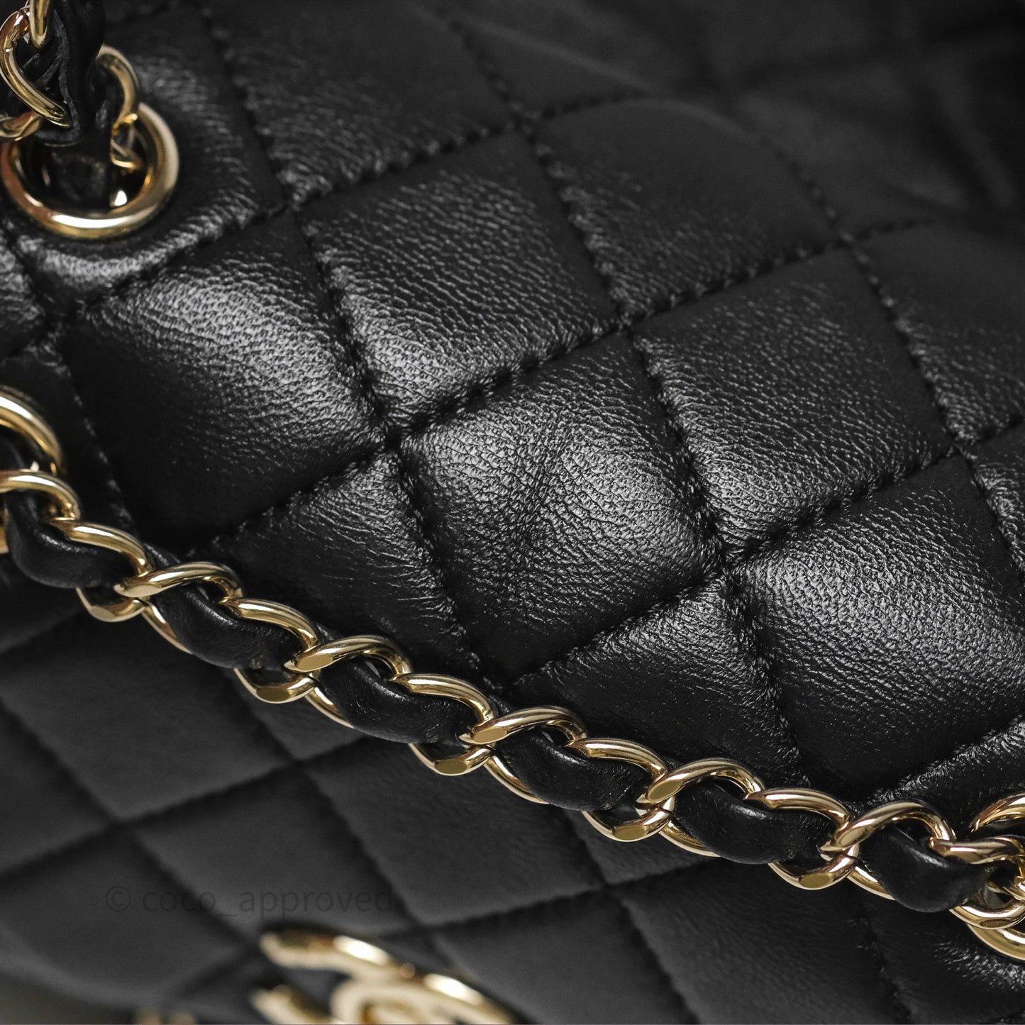 Chanel Small Duma Drawstring Backpack Black Lambskin Gold Hardware