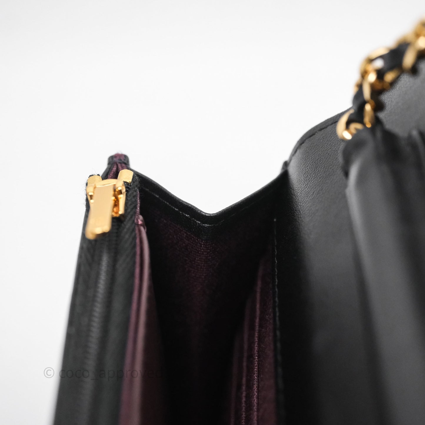 Chanel Quilted WOC Black Lambskin Gold Hardware