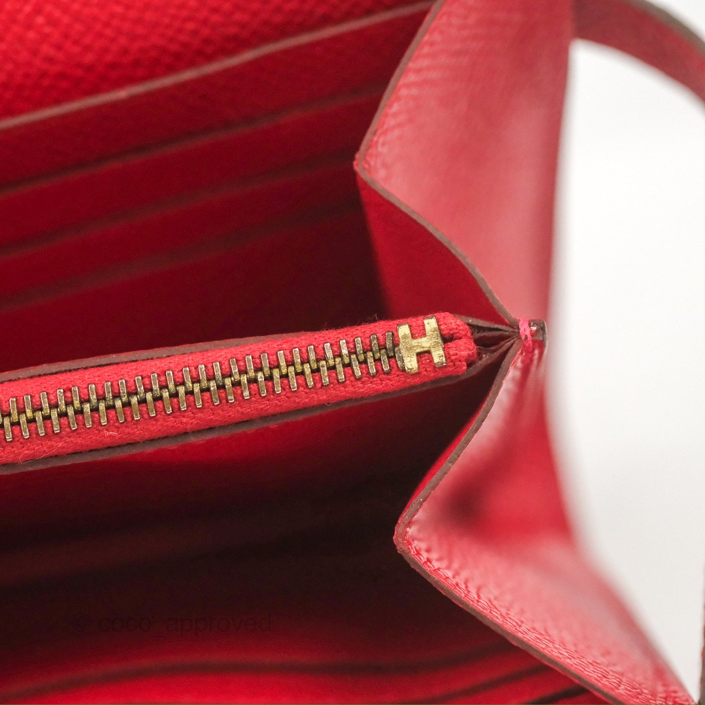 Hermès Kelly Wallet Rouge Casaque Epsom Gold Hardware