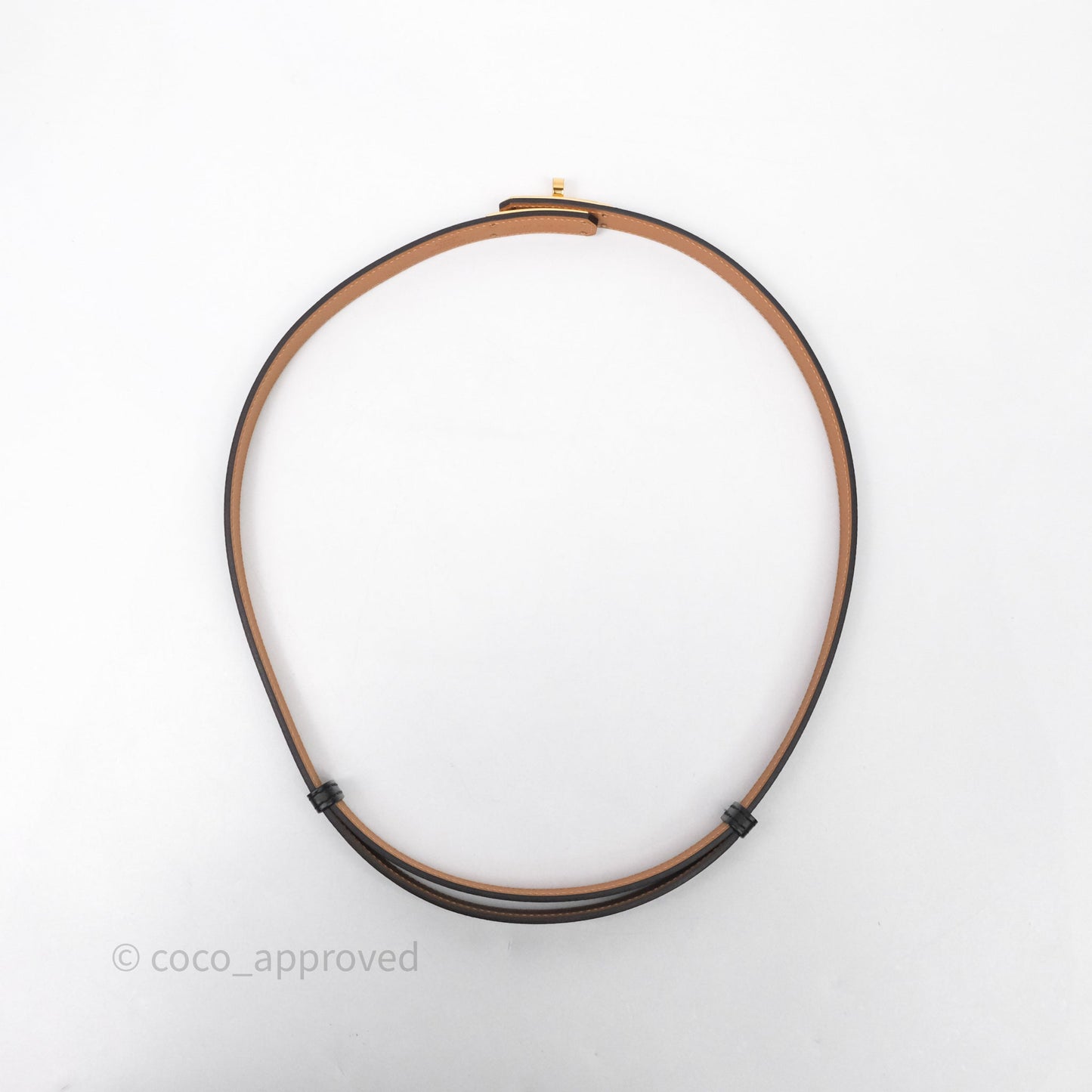 Hermès Kelly Buckle Belt Black Noir Epsom Gold Hardware