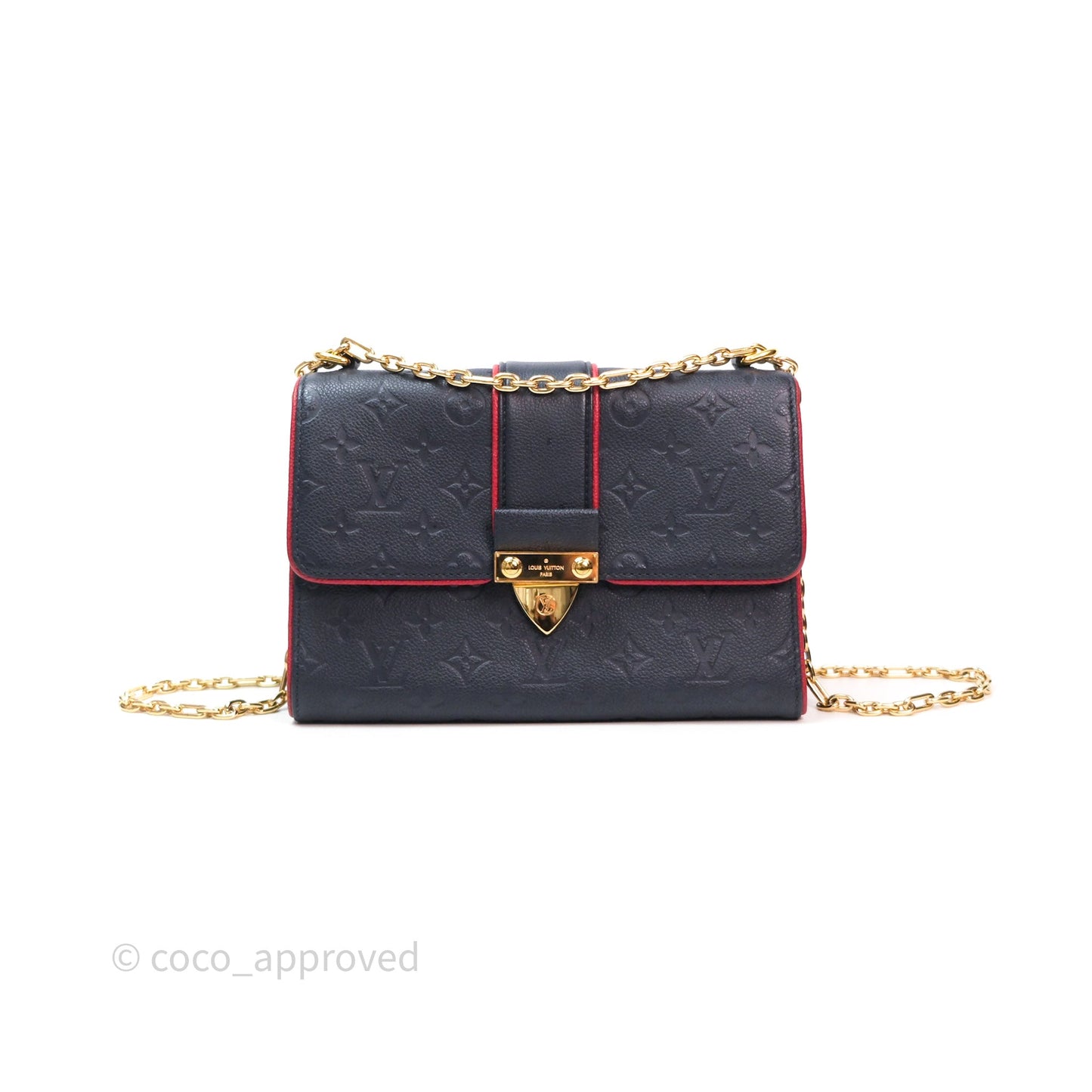 Louis Vuitton Empreinte Saint Sulpice PM Marine Rouge Gold Hardware