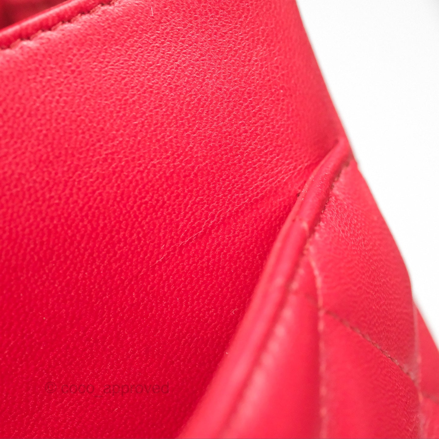 Chanel Jumbo Double Flap Red Lambskin Silver Hardware