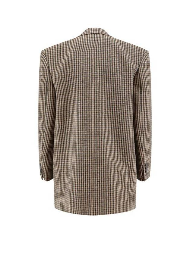 Luxury Saint Laurent Double Breasted Blazer Jacket Beige
