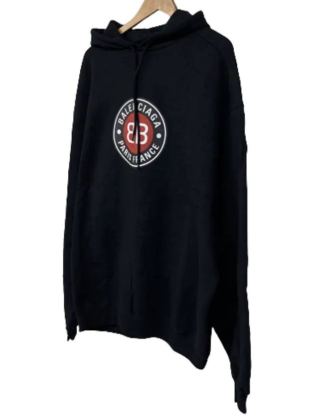 Luxury Balenciaga Men's Logo Hoodie Black