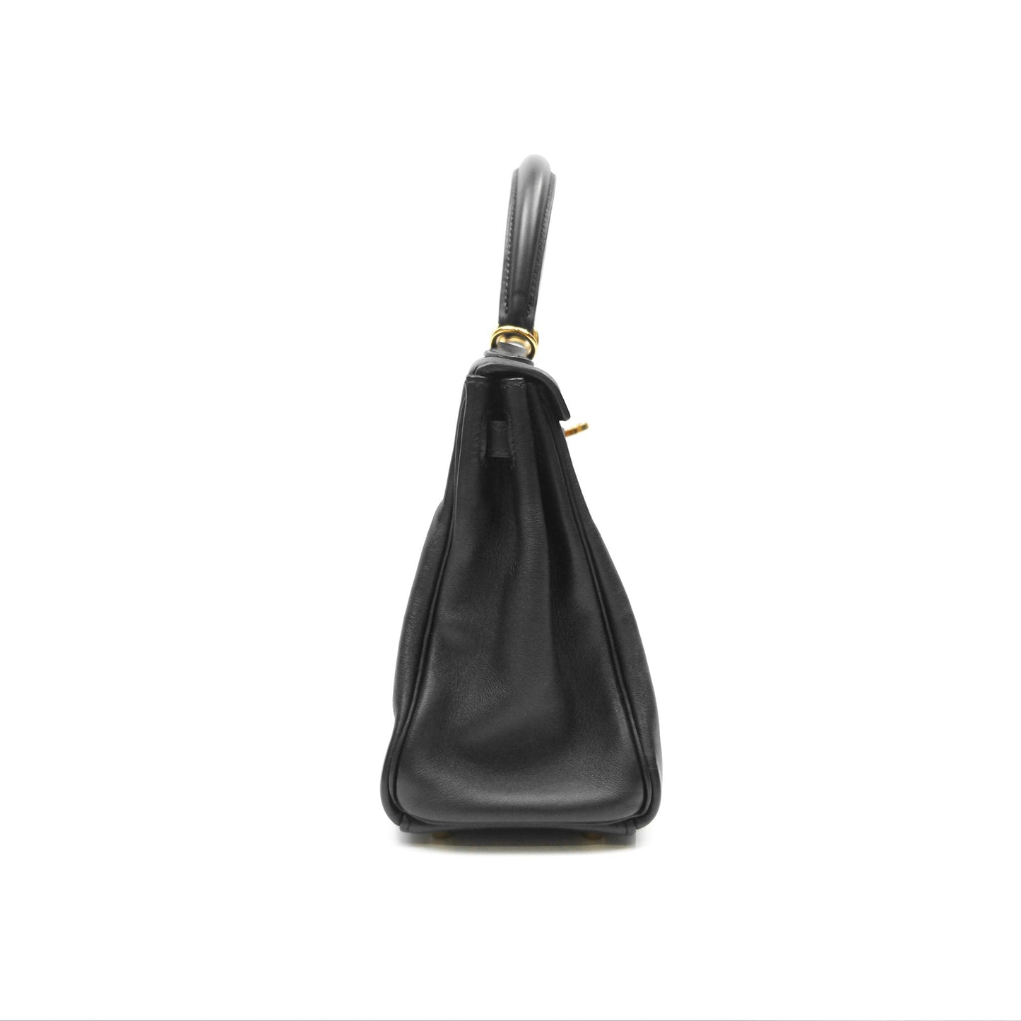 Hermès Retourne Kelly 25 Black Noir 89 Swift Gold Hardware