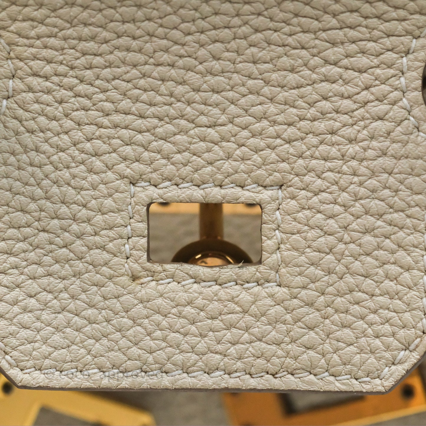 Hermès Birkin 25 Retourne Craie 10 Togo Gold Hardware