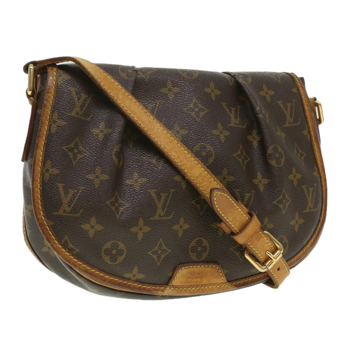 LOUIS VUITTON Monogram Menilmontant PM Shoulder Bag M40474 LV 36053