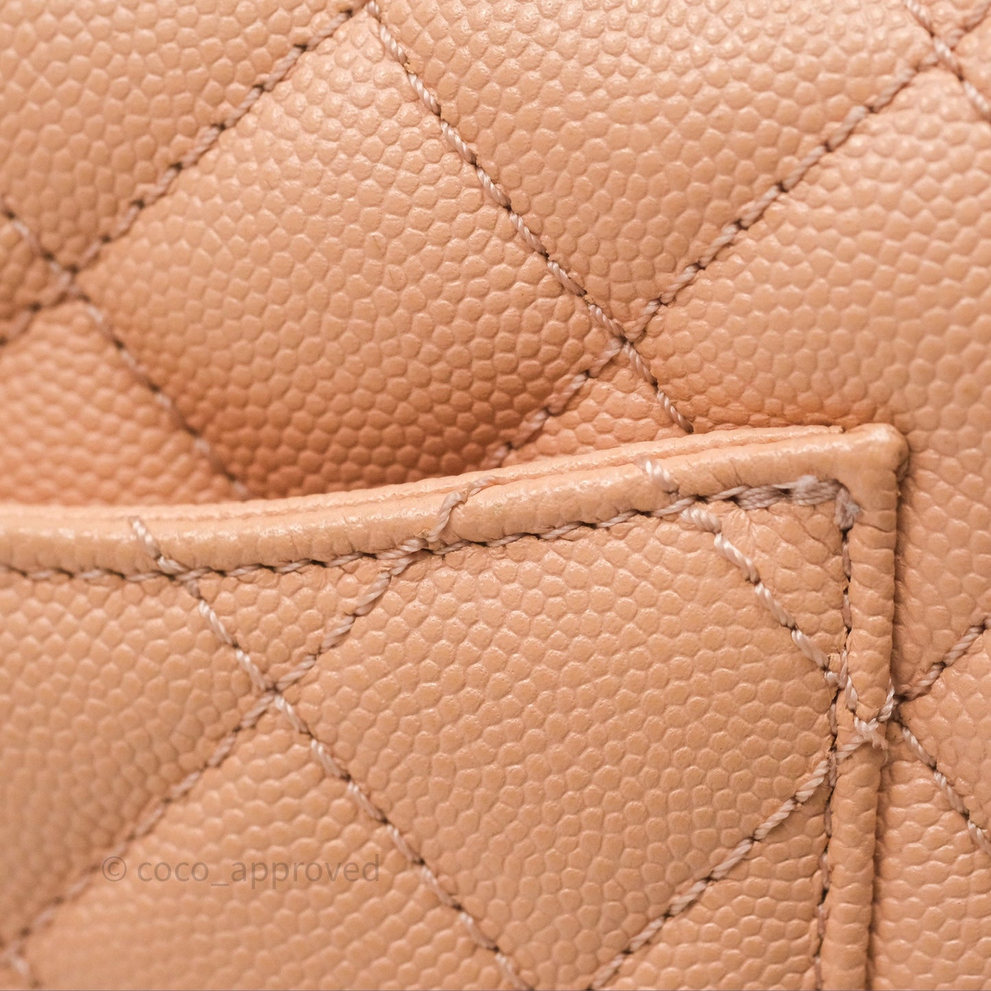 Chanel Small Coco Handle Quilted Pink Beige Caviar Gold Hardware