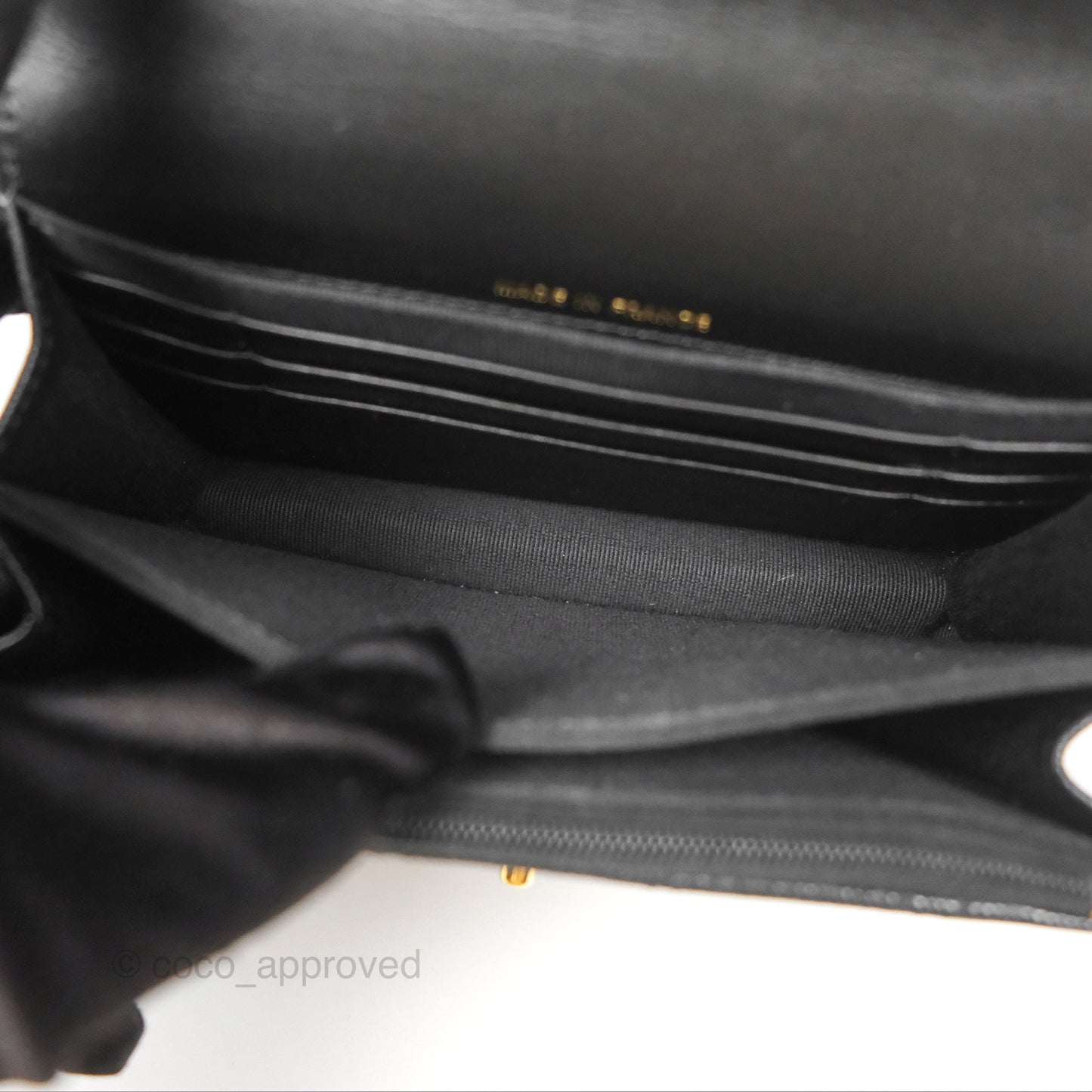 Chanel Mini WOC Bag Charm Black Caviar Gold Hardware