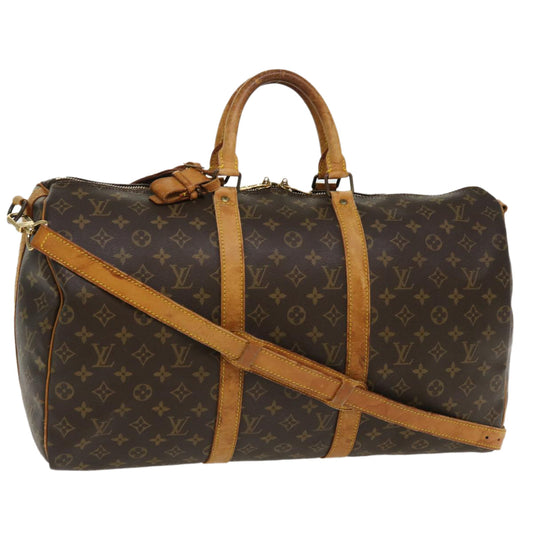 LOUIS VUITTON Monogram Keepall Bandouliere 50 Boston Bag M41416 LV 36101