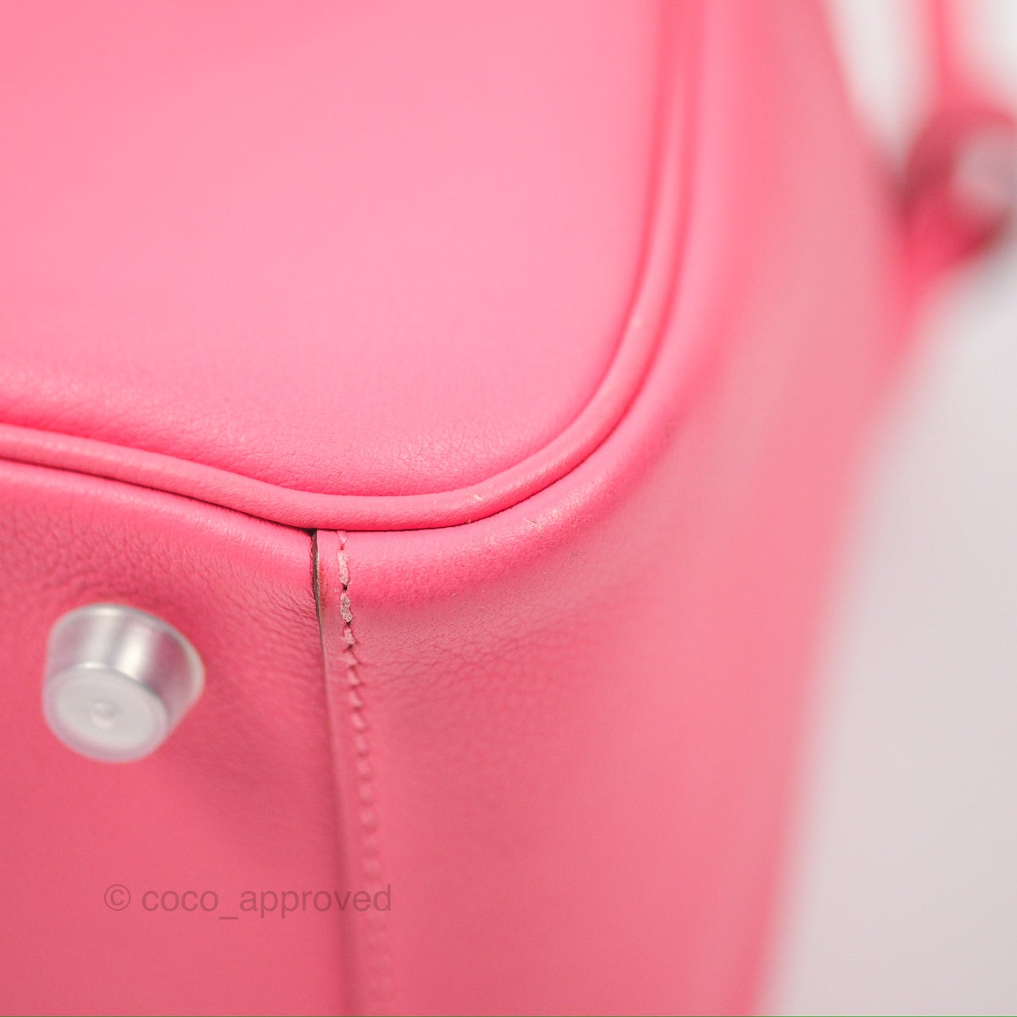 Hermès Lindy 26 Rose Azalee Evercolor Palladium Hardware