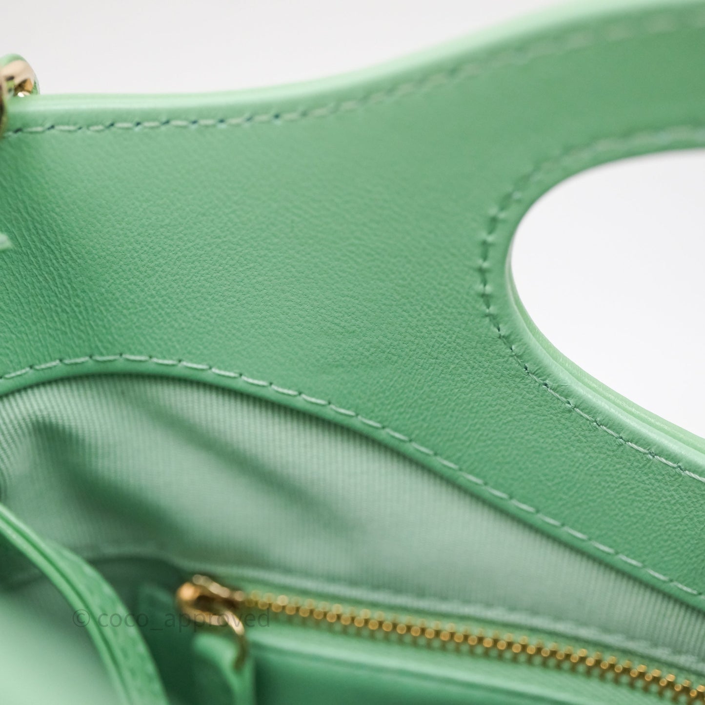 Chanel Mini 31 Green Shiny Lambskin Gold Hardware