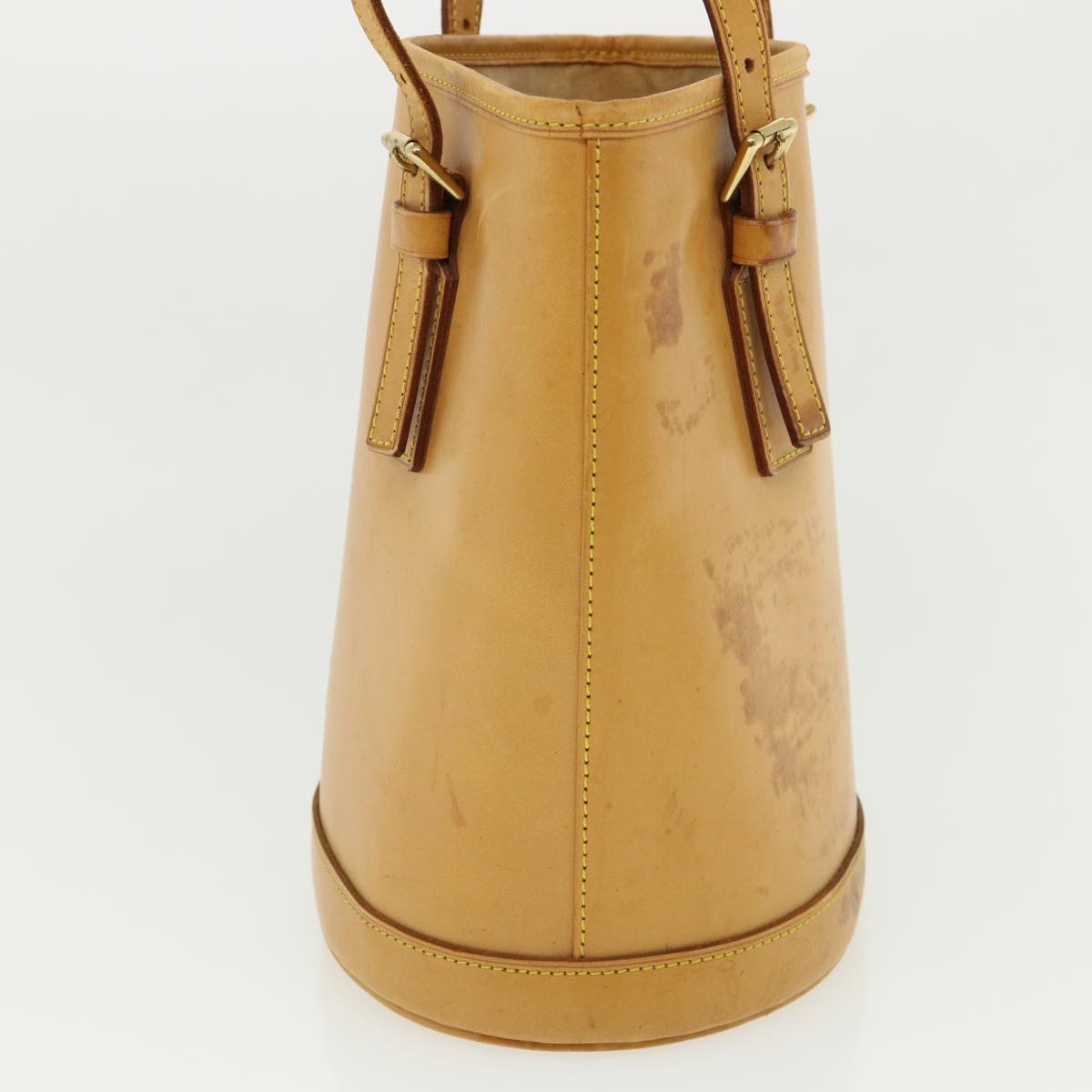 LOUIS VUITTON Nomad Leather Bucket PM Shoulder Bag Beige M85001 LV 36170