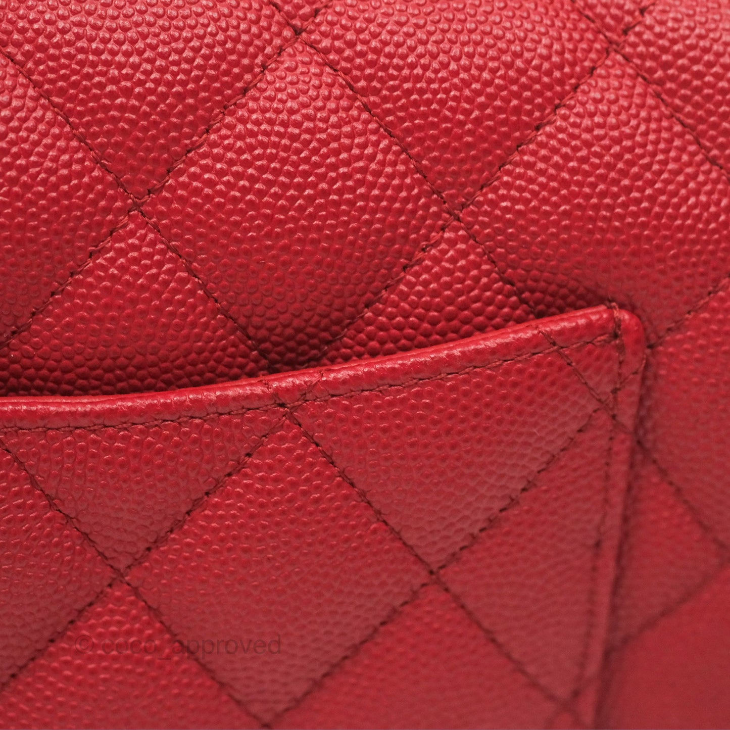 Chanel Quilted Mini Rectangular Red Caviar Silver Hardware