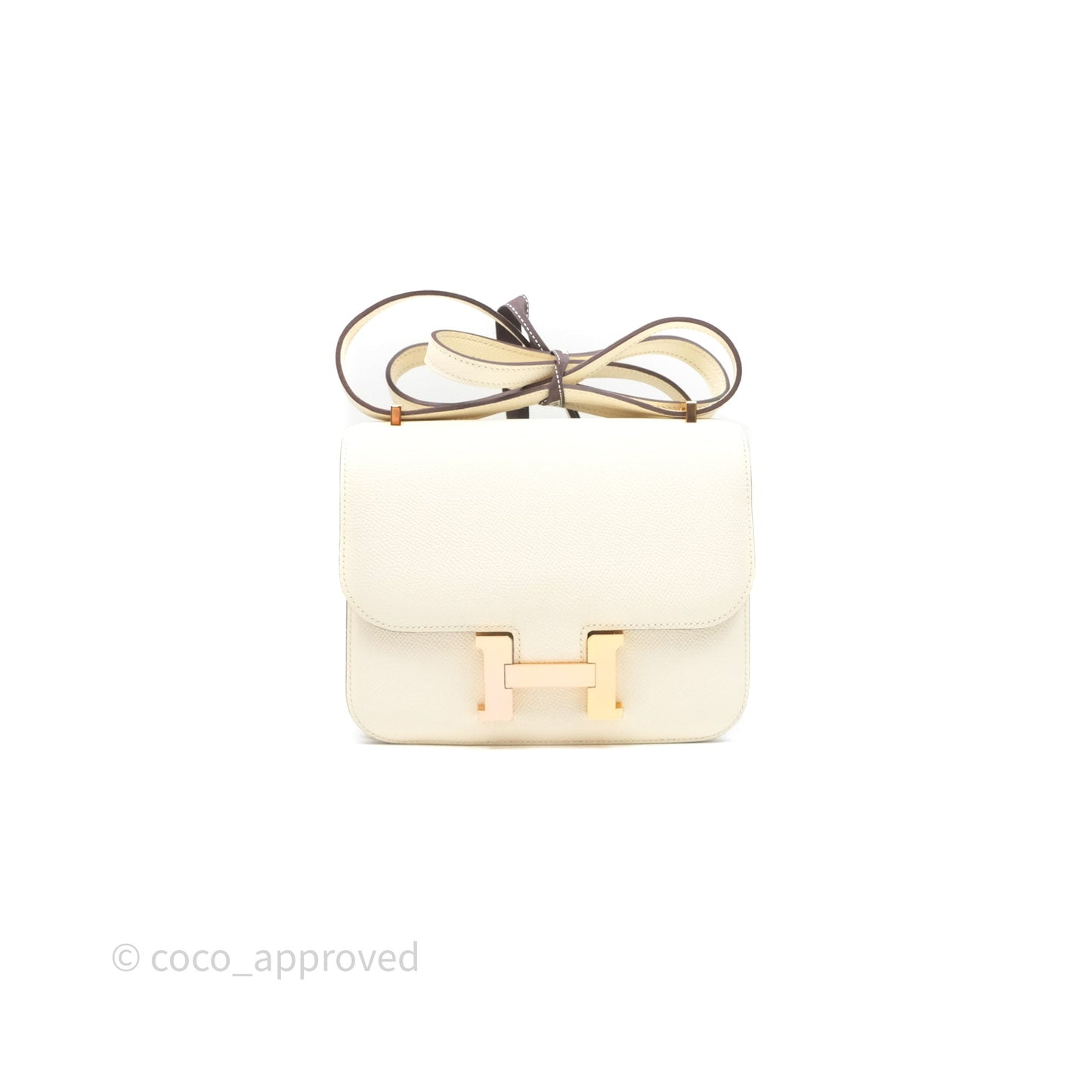 Hermès Constance Mini 18cm Nata I2 Epsom Gold Hardware