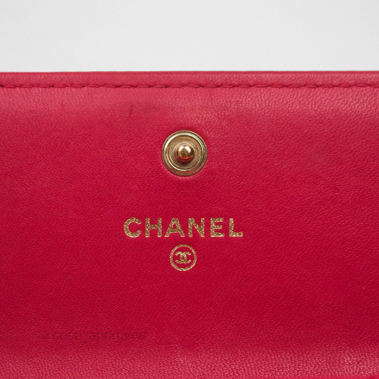 Chanel Quilted Boy Flap Long Wallet Red Lambskin Gold Hardware