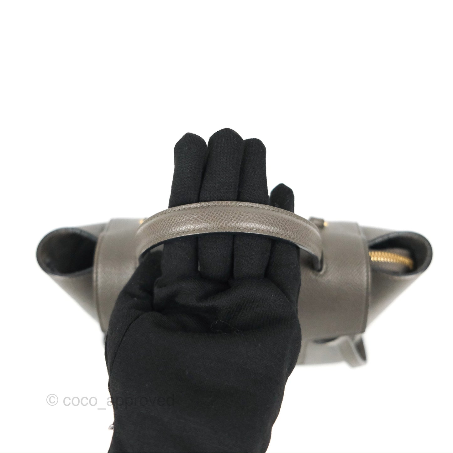 Celine Nano Belt Bag Grey Grained Calfskin Gold Hardware