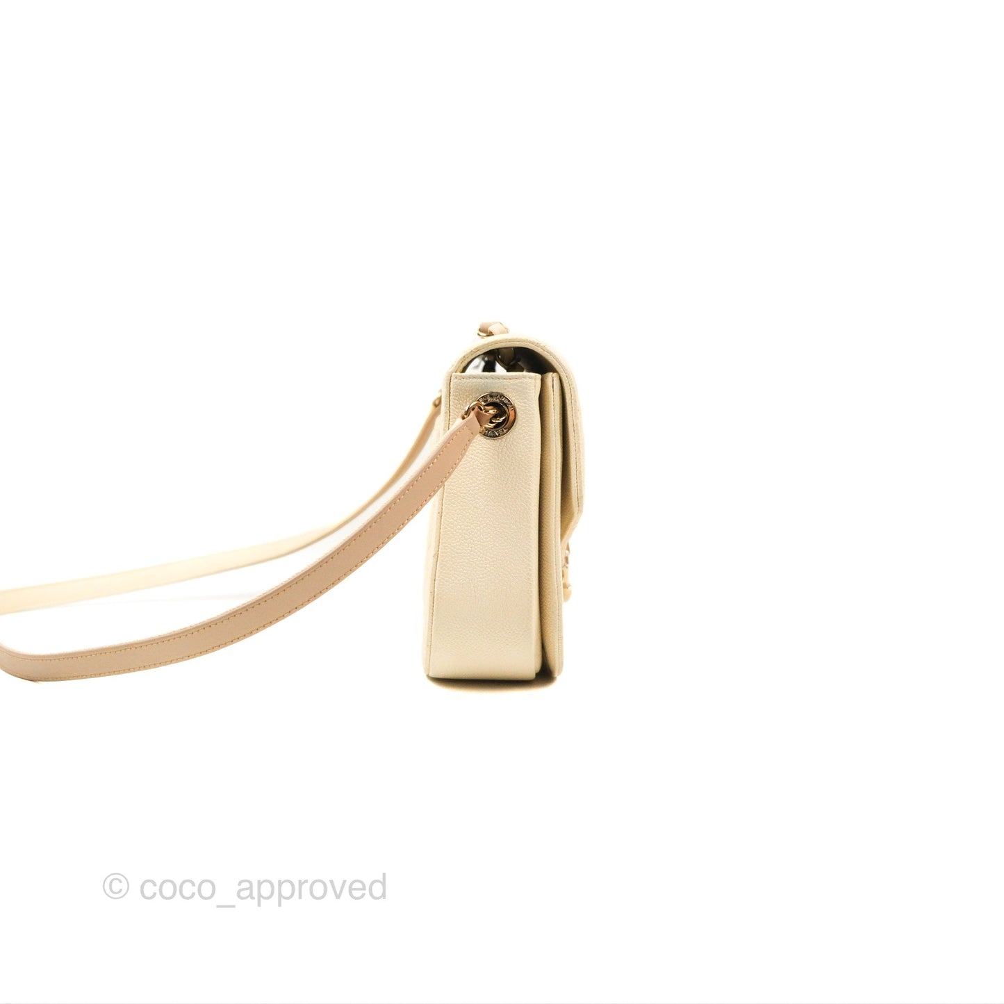 Chanel Medium CC Cuba Flap Bag Ivory Caviar Light Gold Hardware