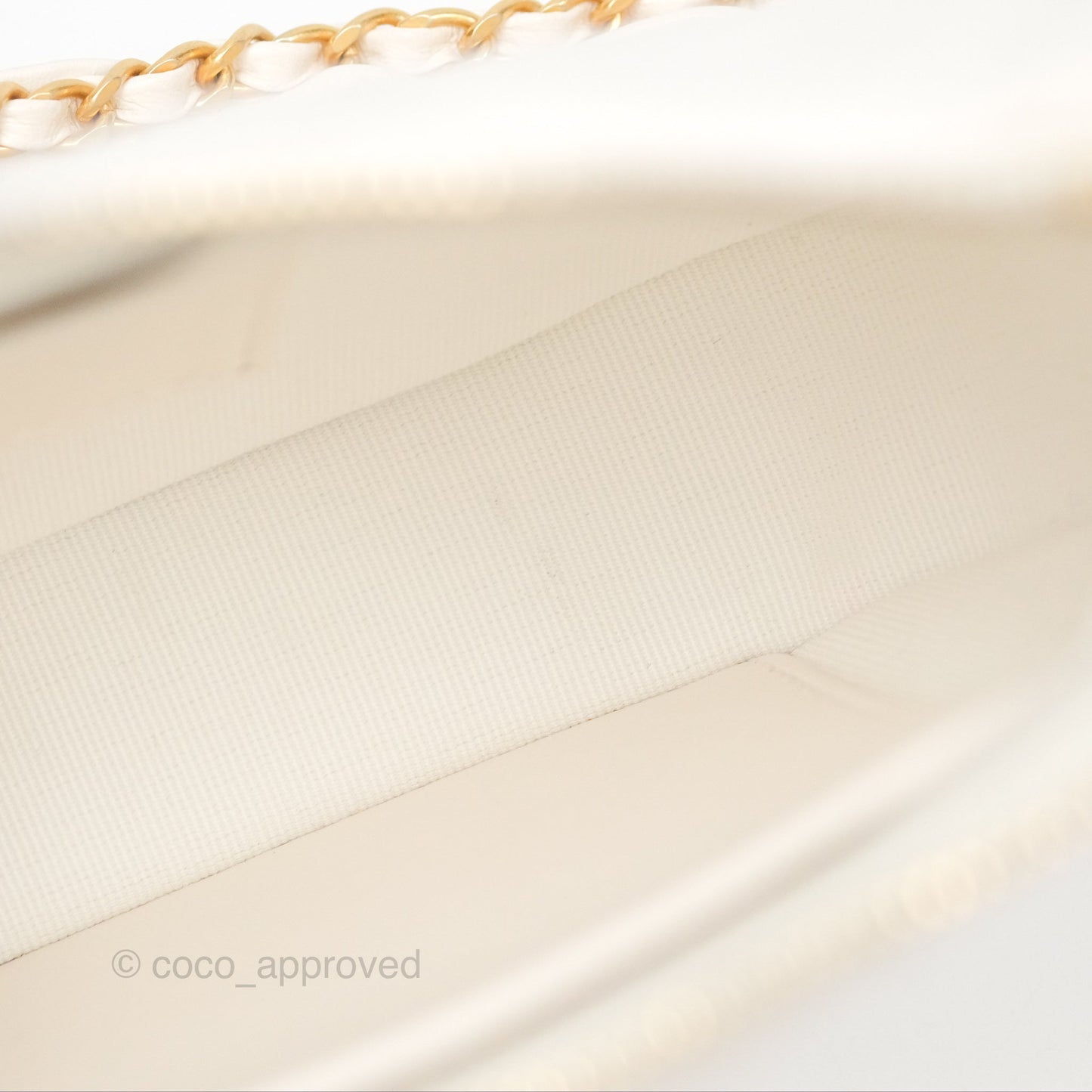 Chanel Hobo Bag White Aged Calfskin Aged Gold Hardware