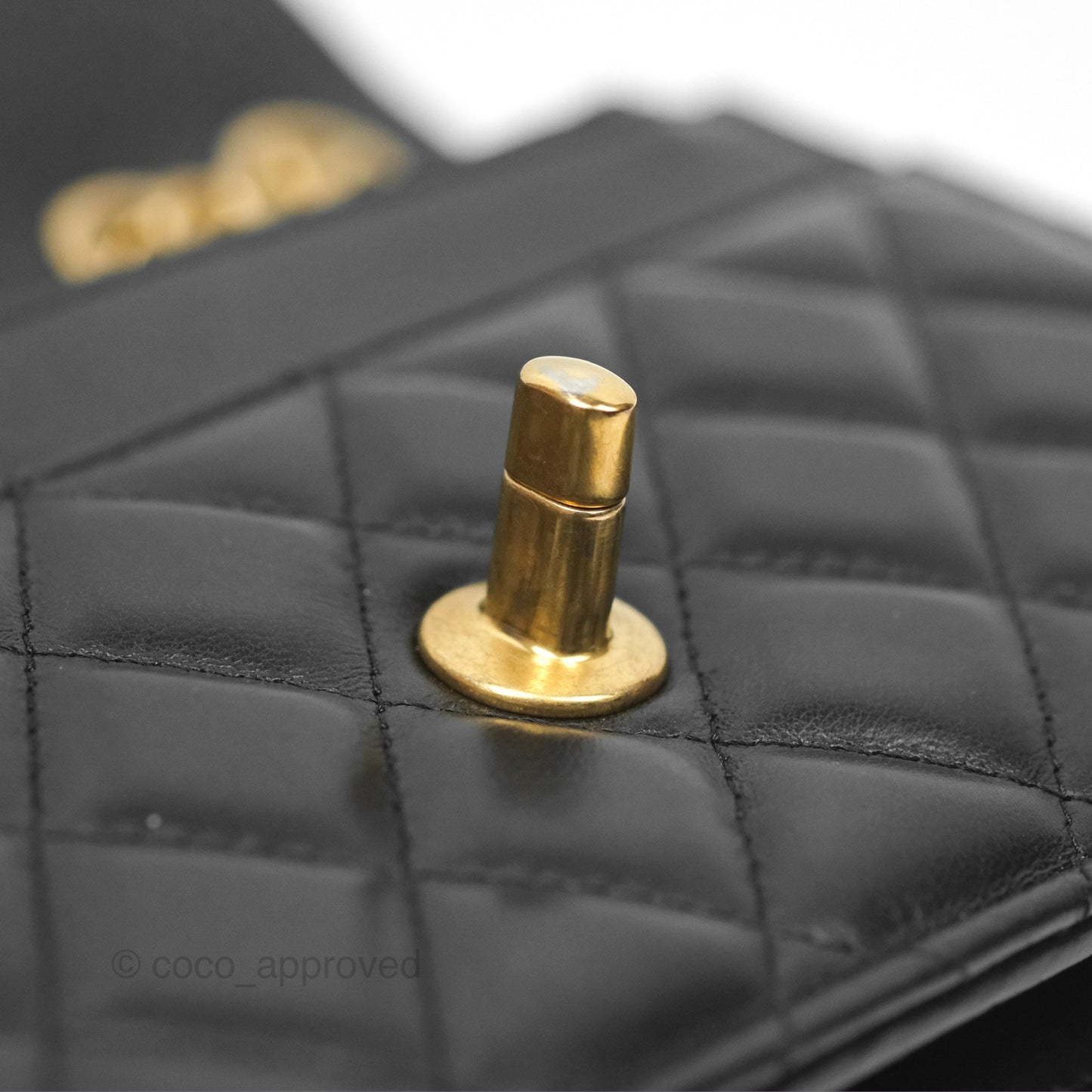 Chanel All Slide Wallet on Chain WOC Adjustable Chain Quilted Black Lambskin 22K